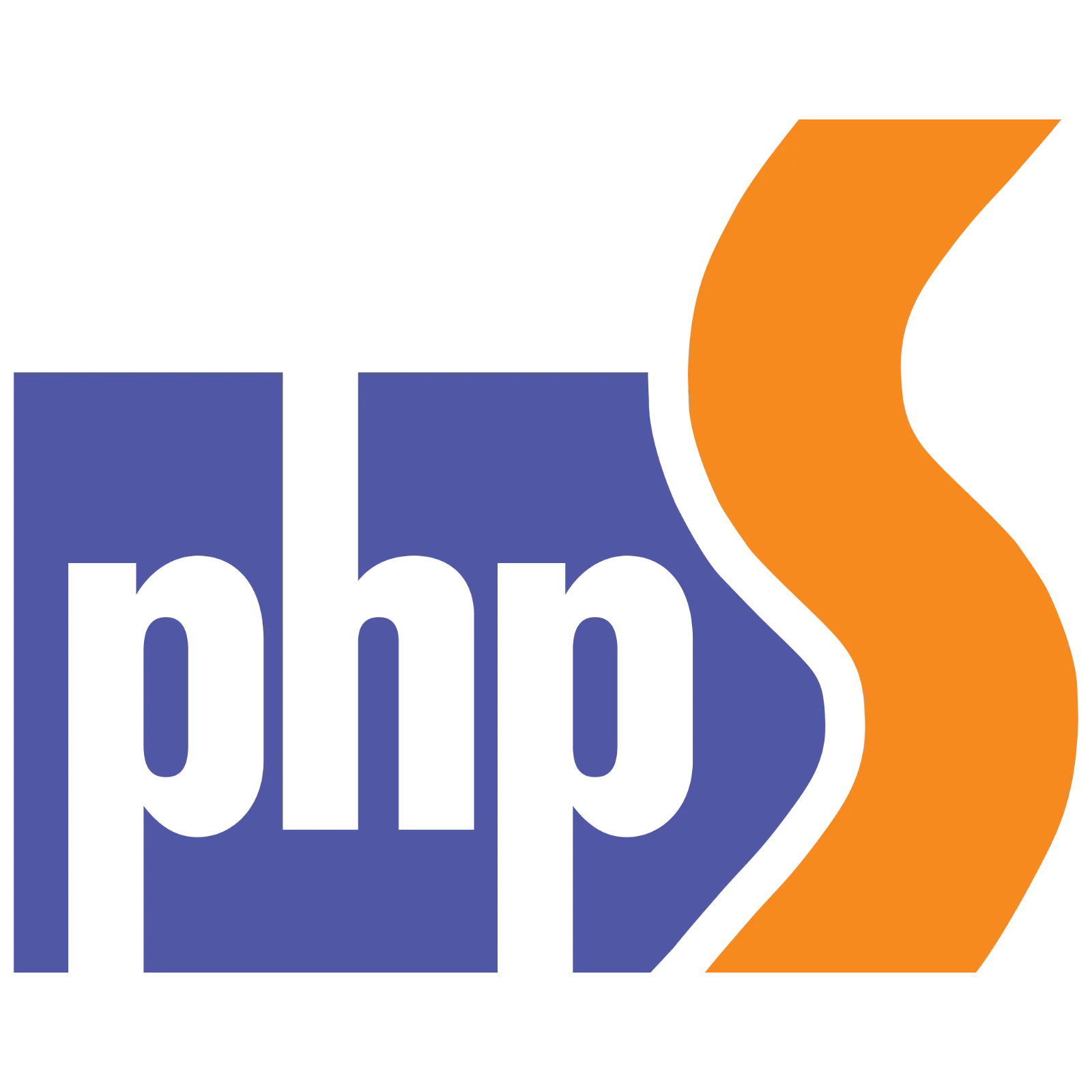 PHP Programming Logo with Orange Curve - Free PNG