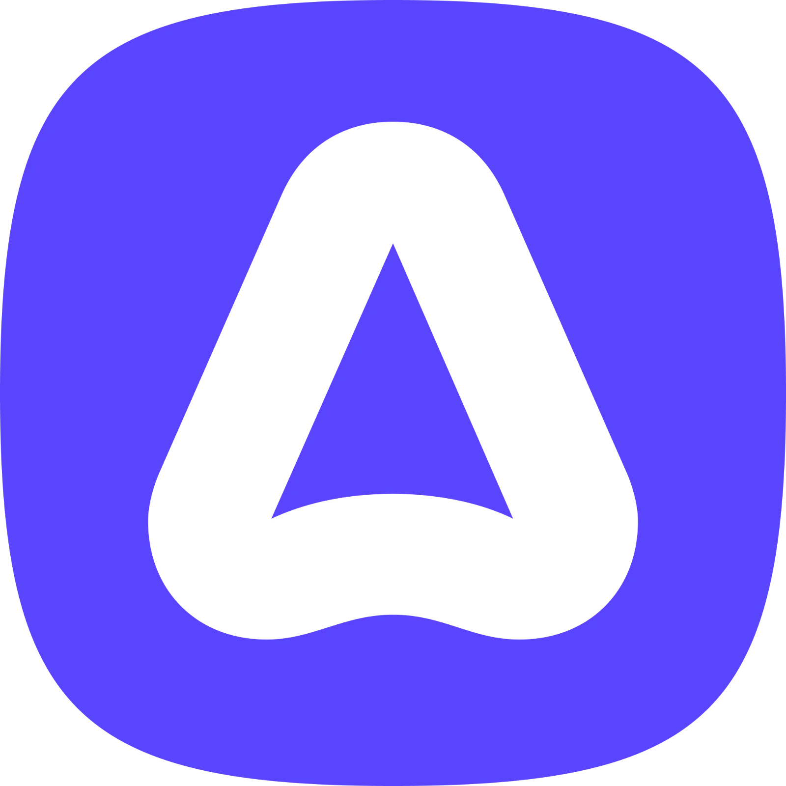 Black Arch Emblem on Violet Rounded Square Free PNG