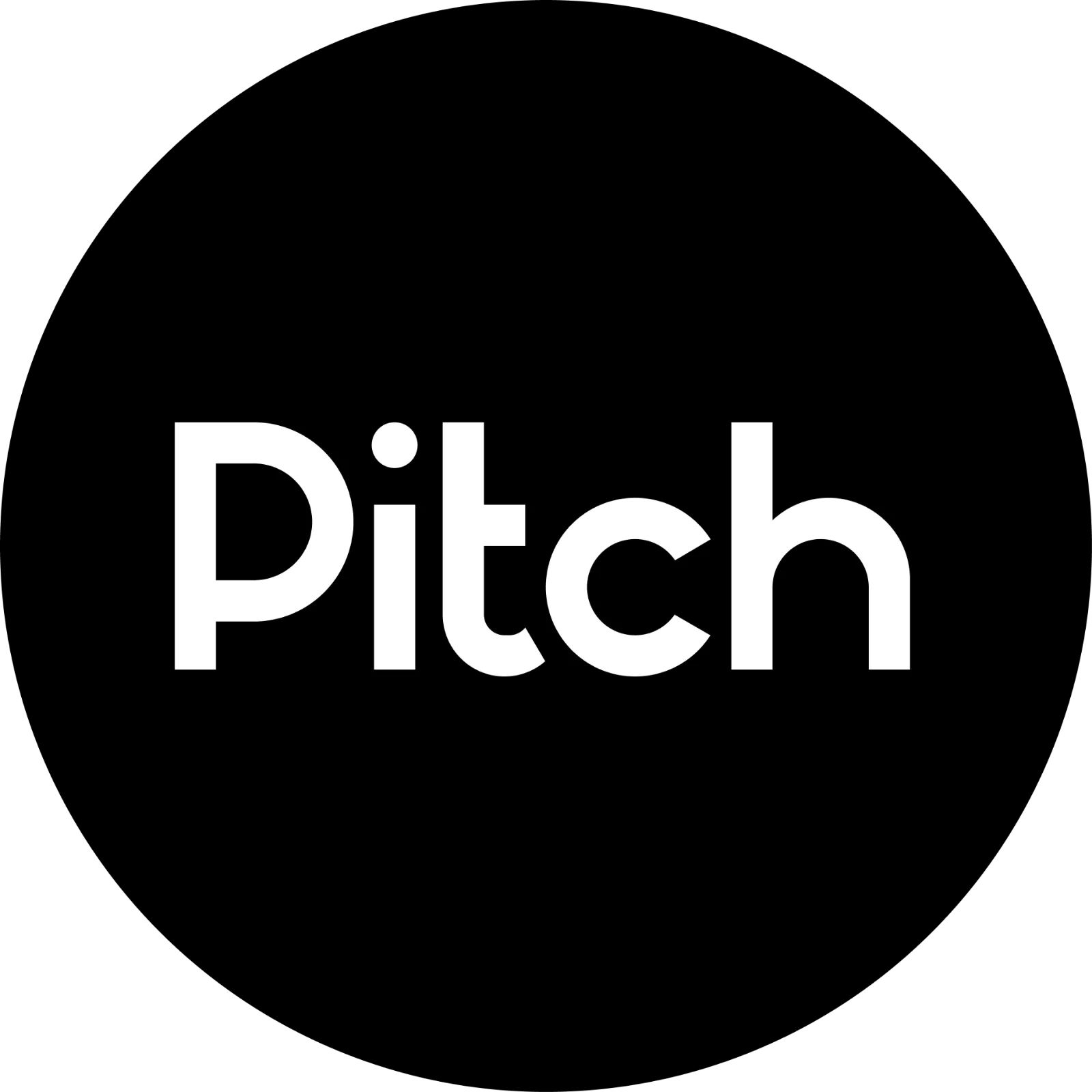 Bold White Pitch Typography on Black Background | Free PNG