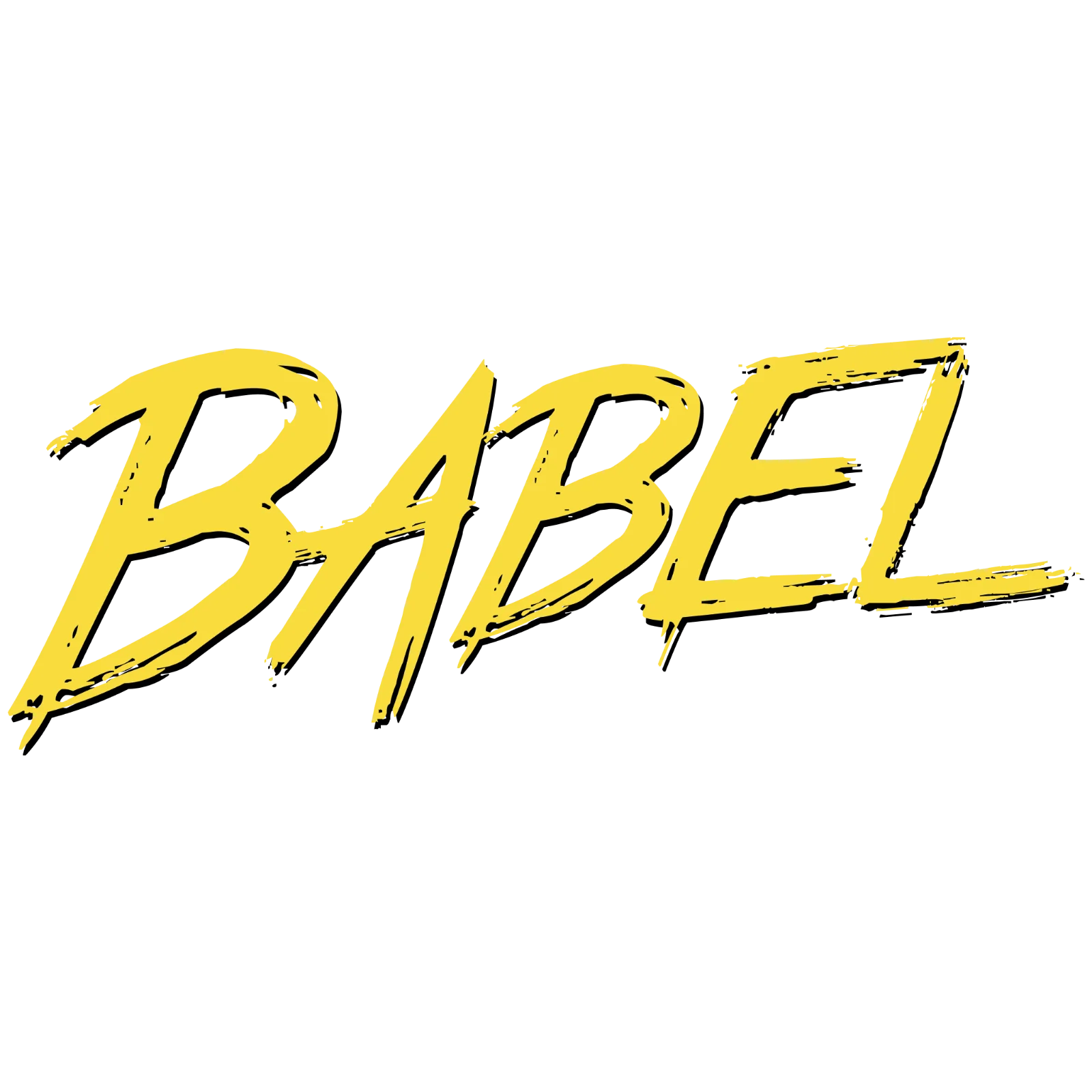 Bare! Yellow Brush Lettering Free PNG