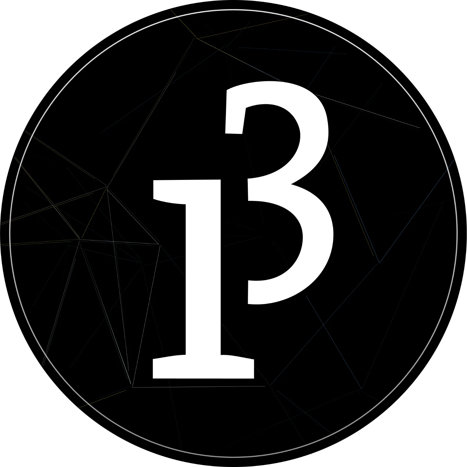 White Pi Symbol in a Circle on Black Background Free PNG