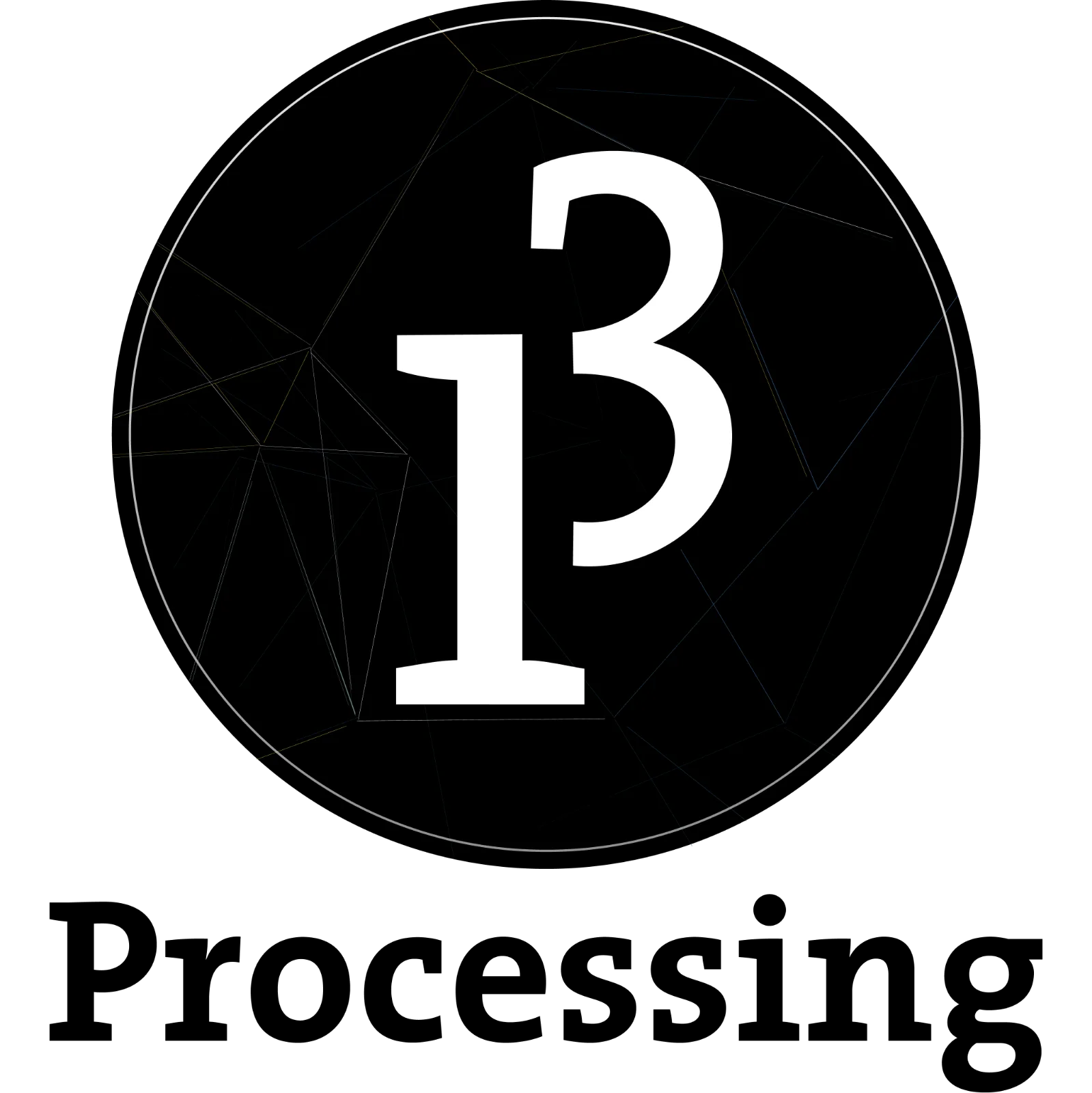 White Number 13 in a Geometric Circle on Black Background Free PNG