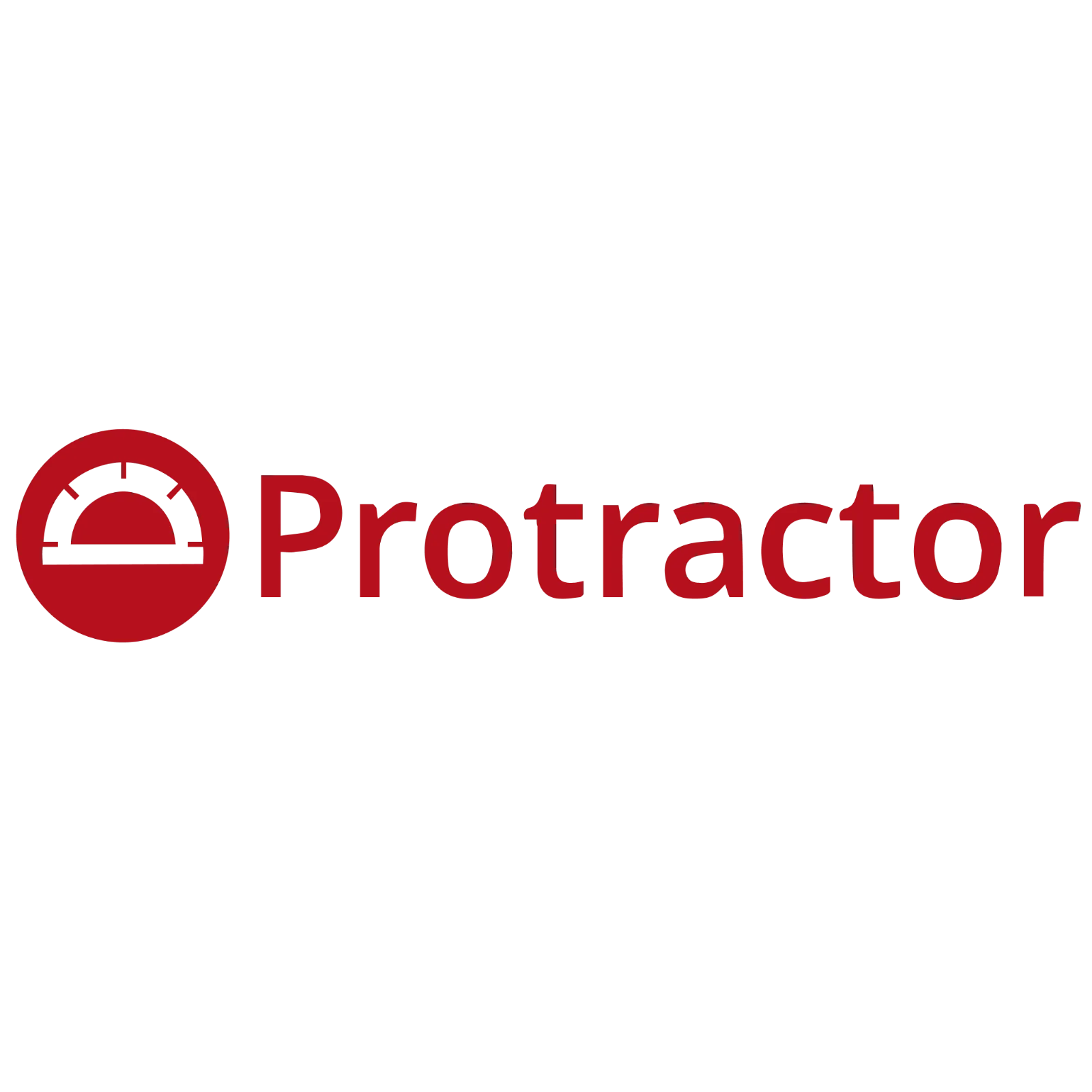 Protractor Red Wordmark and Circular Emblem Free PNG