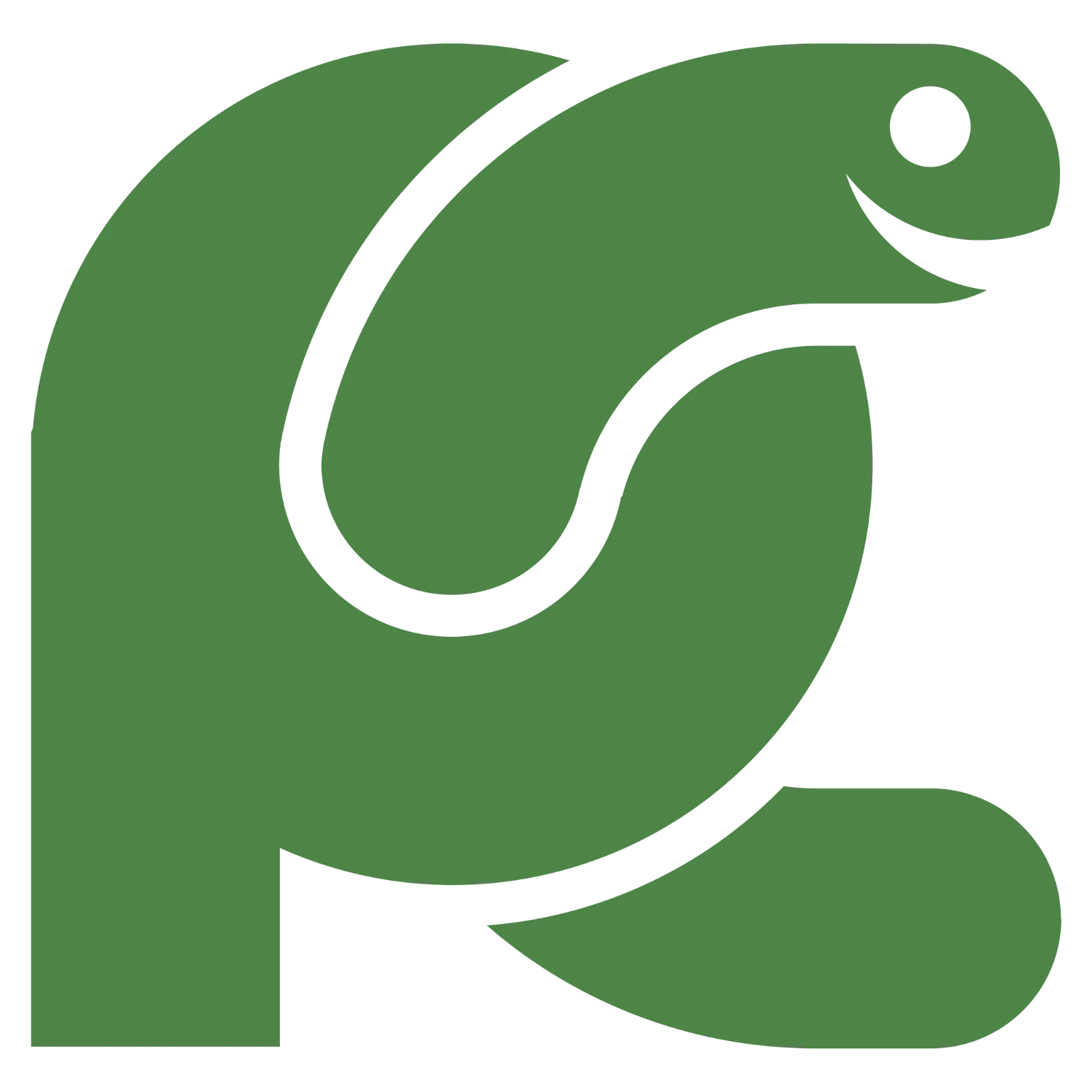 Green Chameleon Silhouette Free PNG