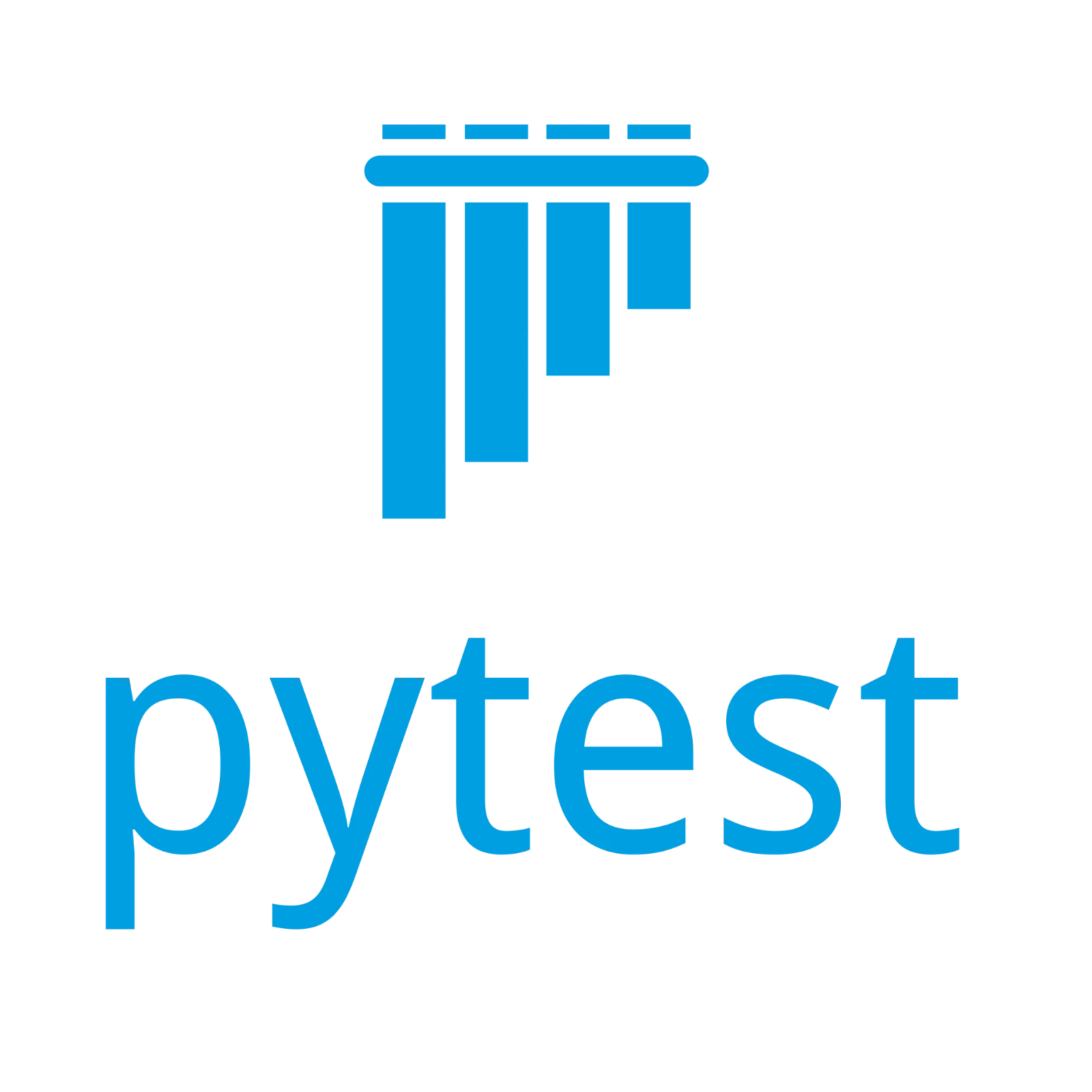 Blue pytest Logo and Wordmark Free PNG