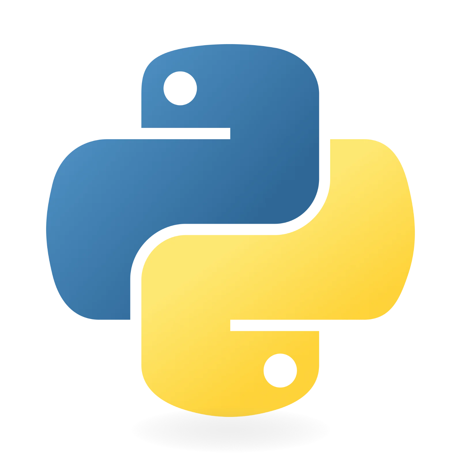 Python Programming Logo in Blue and Yellow - Free PNG