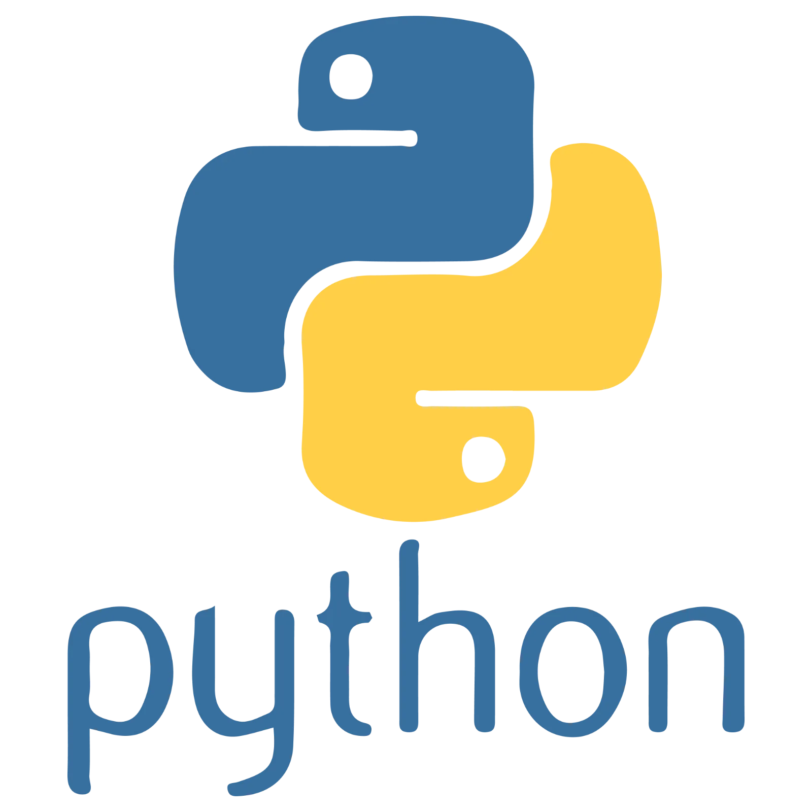 Python Programming Logo and Wordmark Free PNG