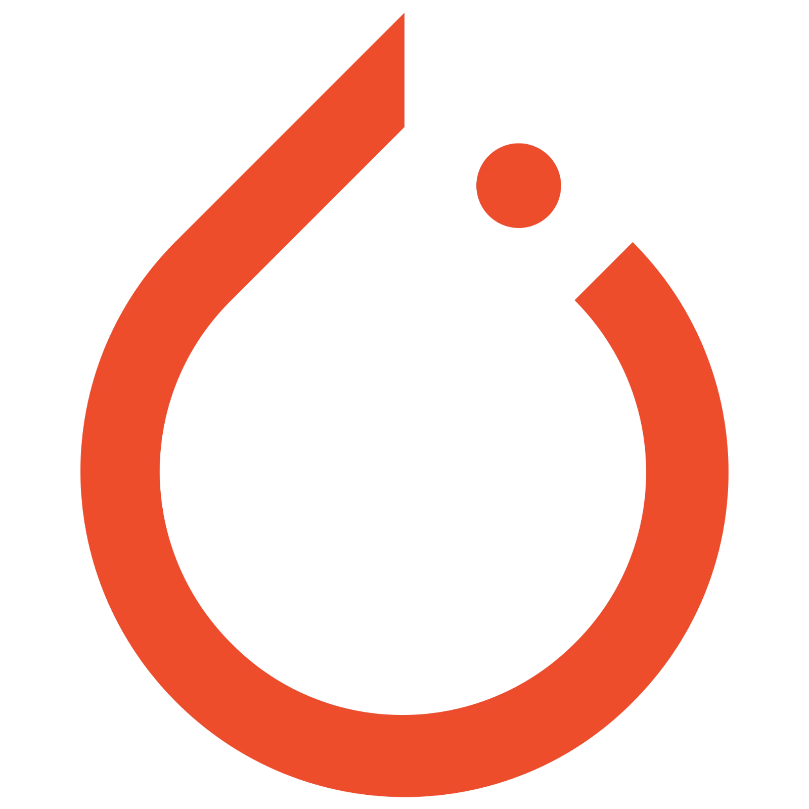 Orange Abstract Open Circle Emblem Free PNG