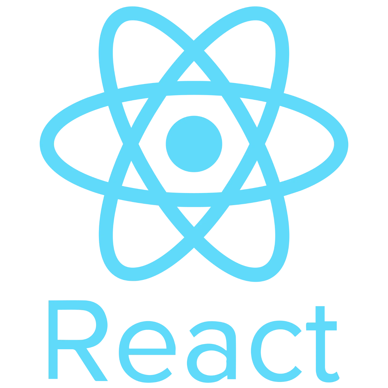 React Logo and Atom Symbol Free PNG
