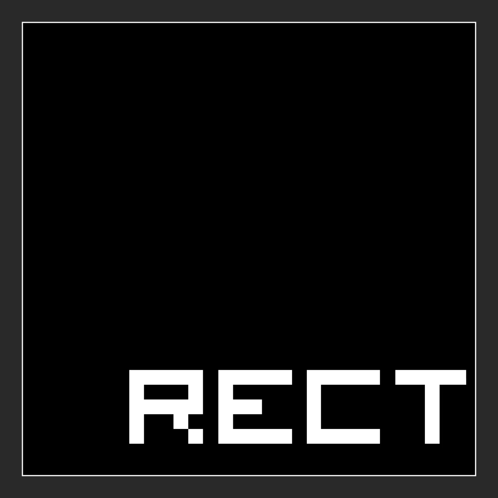 RECT Pixel Typography in a White Frame Free PNG