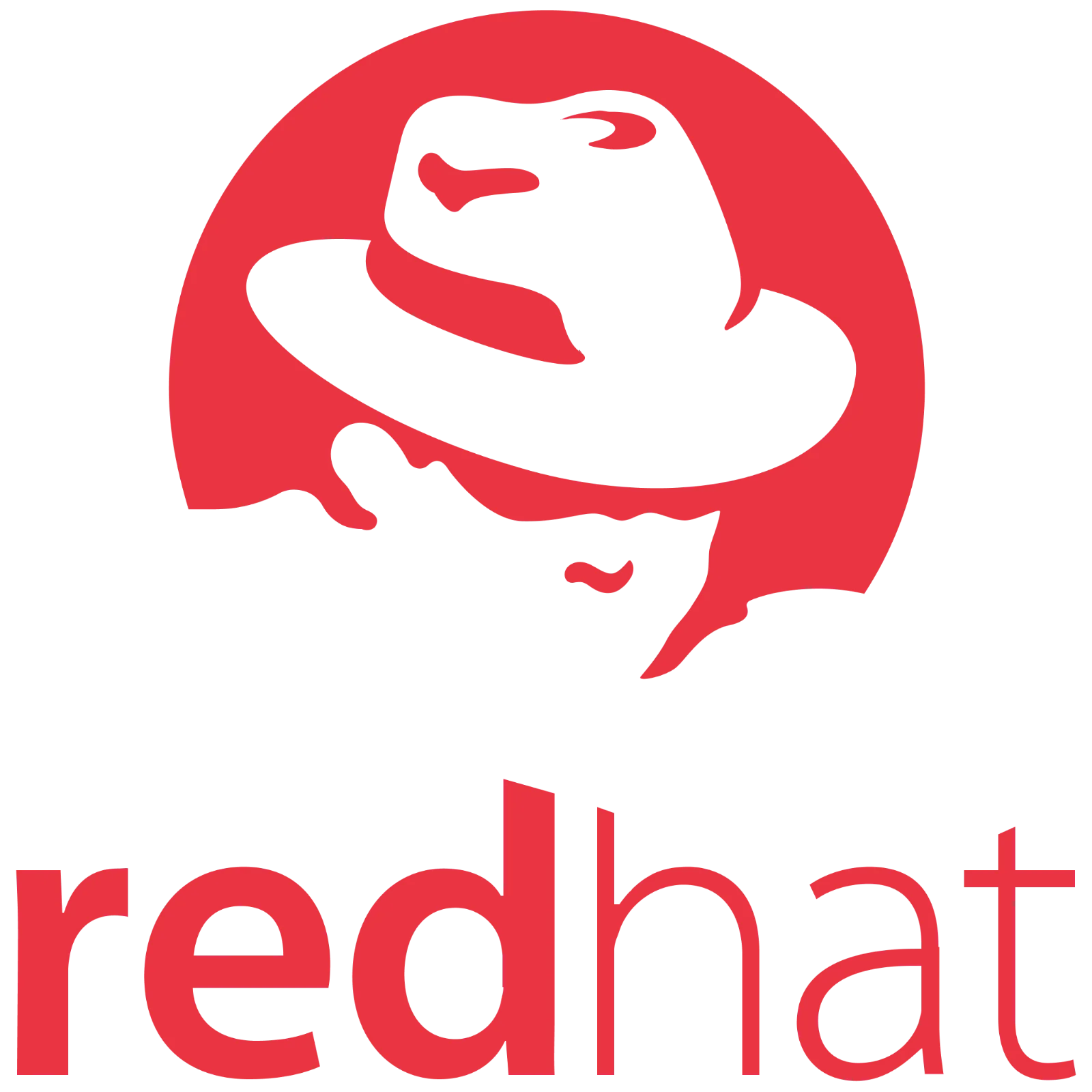 Red Hat Wordmark and Fedora Emblem Free PNG