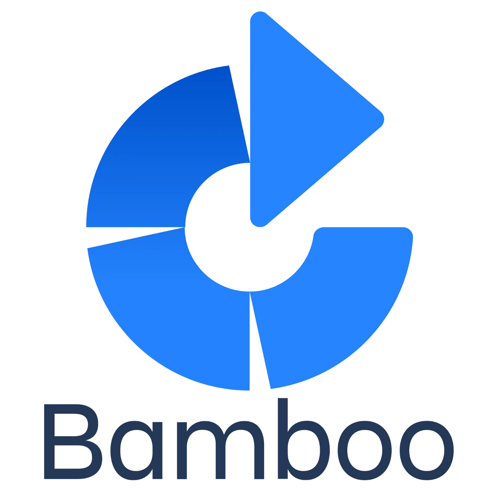Banboo Blue Play Symbol and Wordmark Free PNG