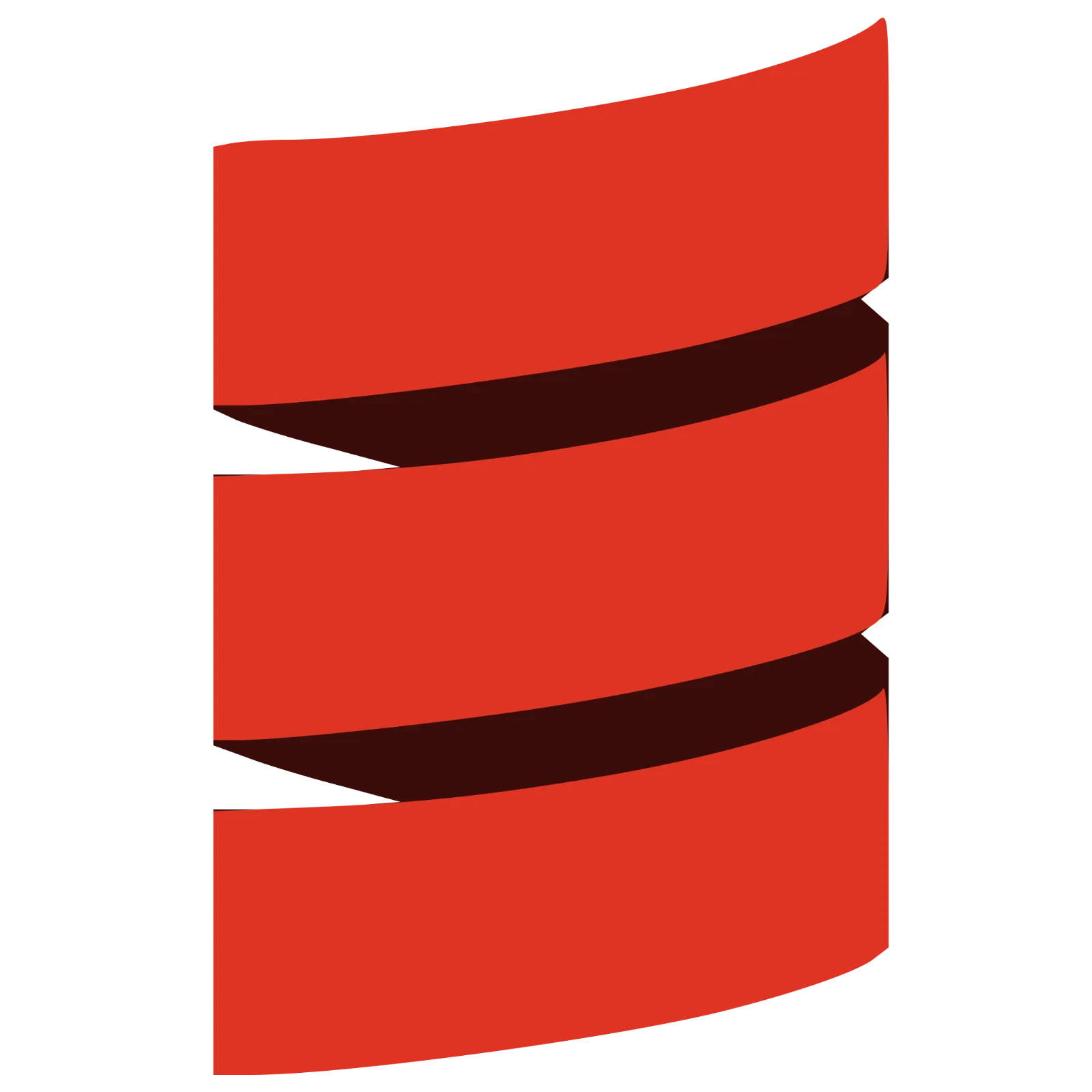 Three Broad Red Ribbon Loops | Free PNG