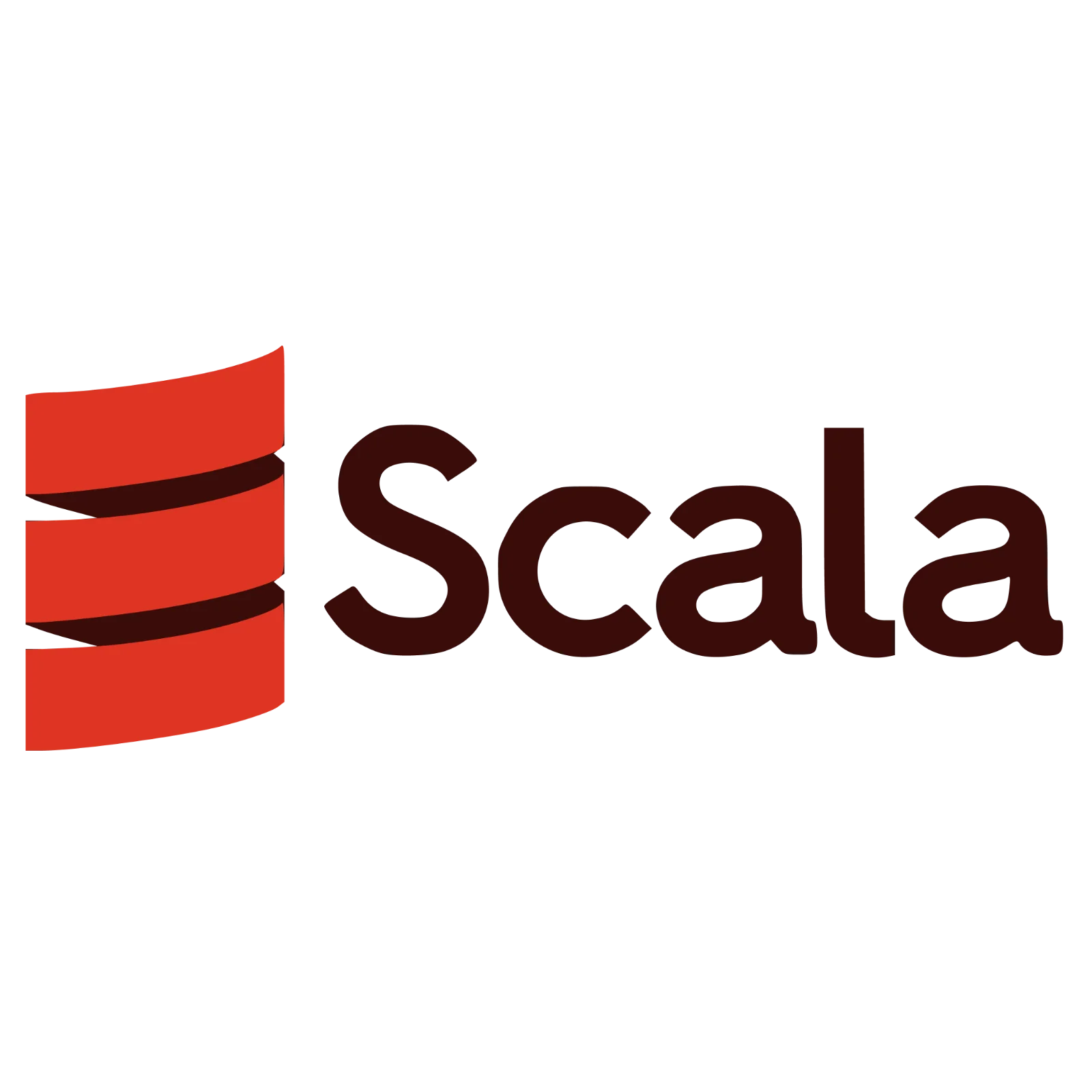 Scala Programming Language Logo on Black Background Free PNG