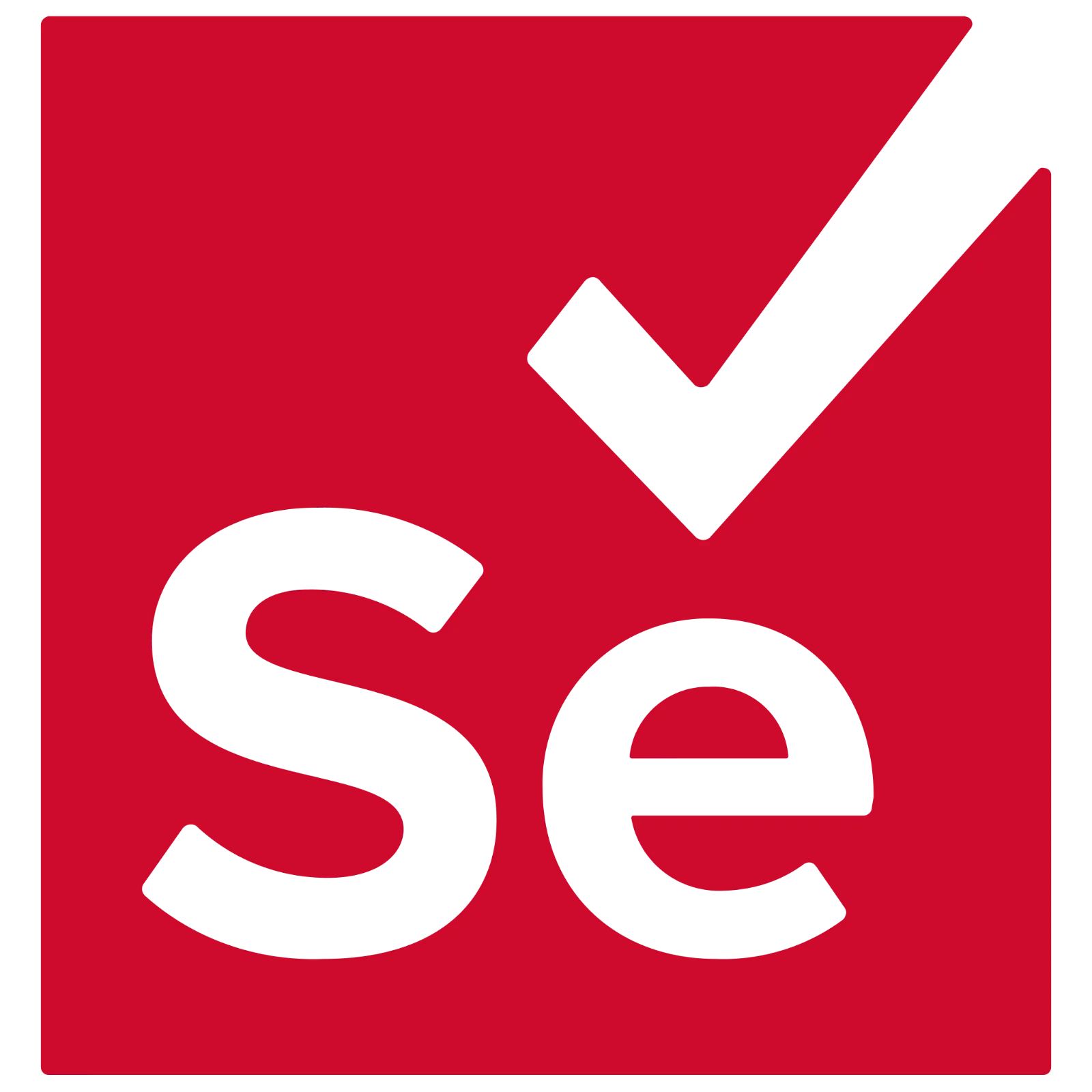 Black Check Mark Above “Se” on Red Background Free PNG
