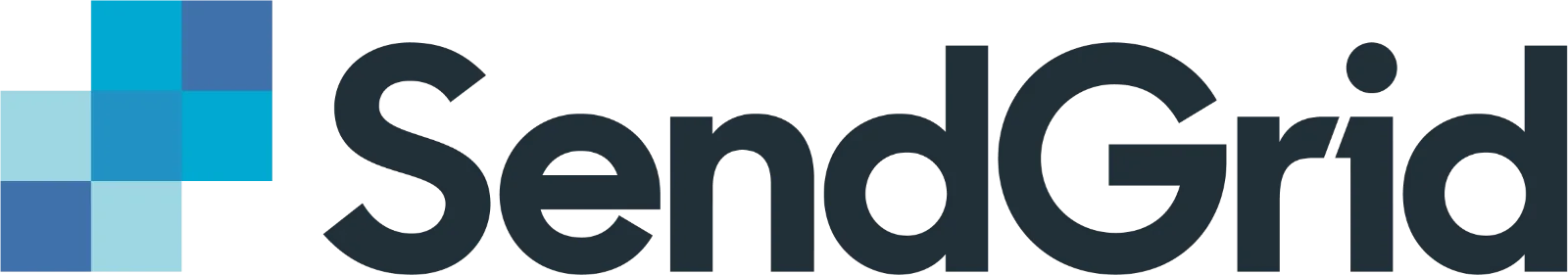 SendGrid Logo with Blue Pixel Icon Free PNG