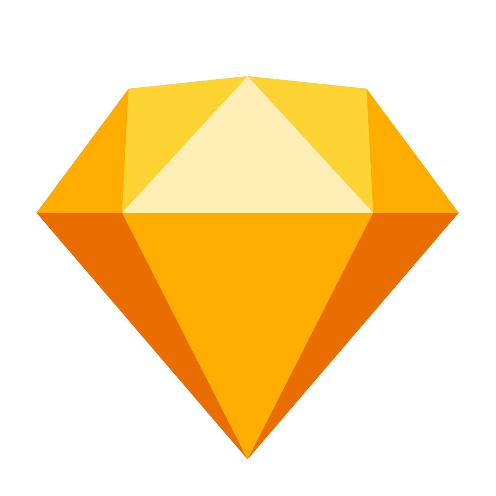 Faceted Orange Gemstone Icon Free PNG