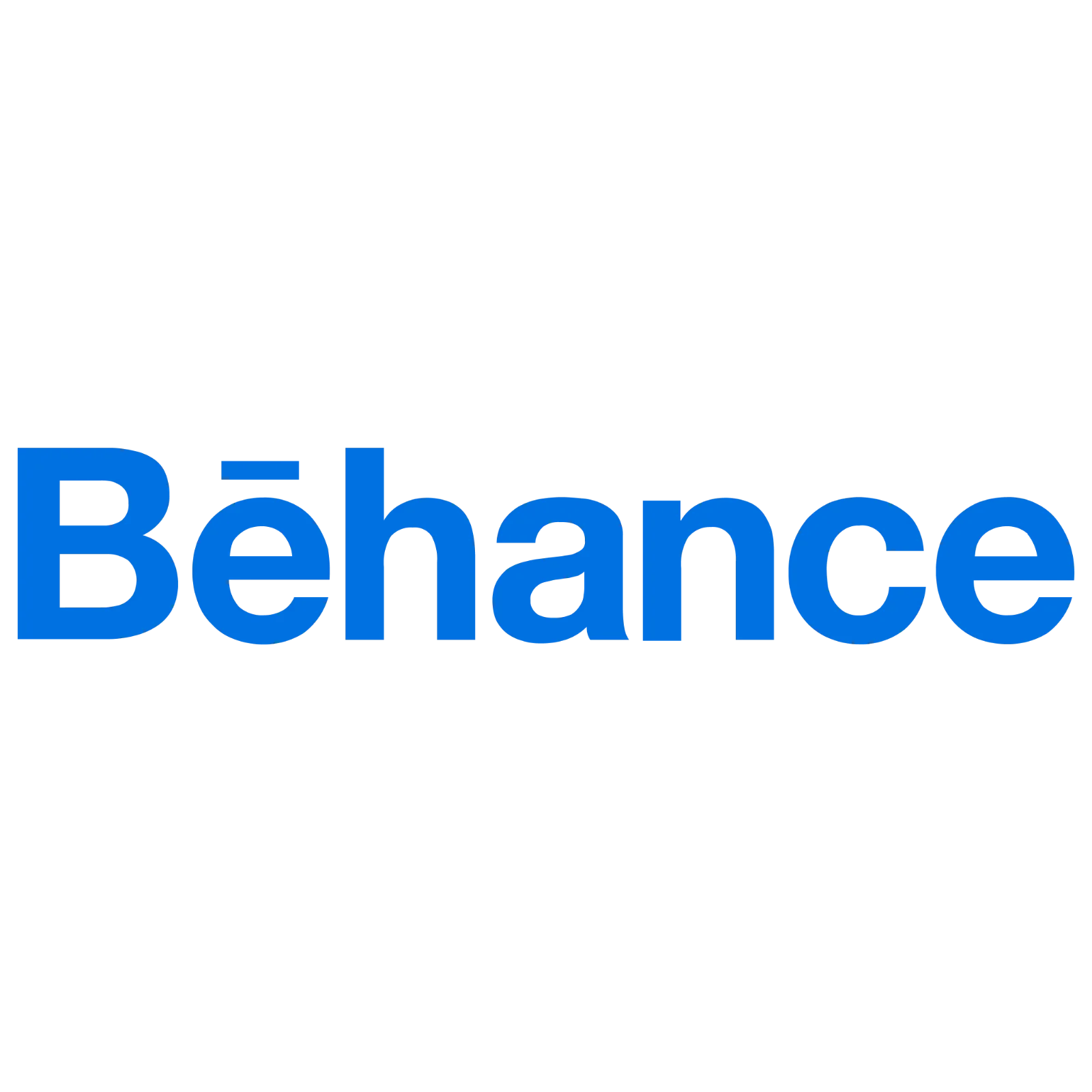 Blue Behance Wordmark on Black Background Free PNG