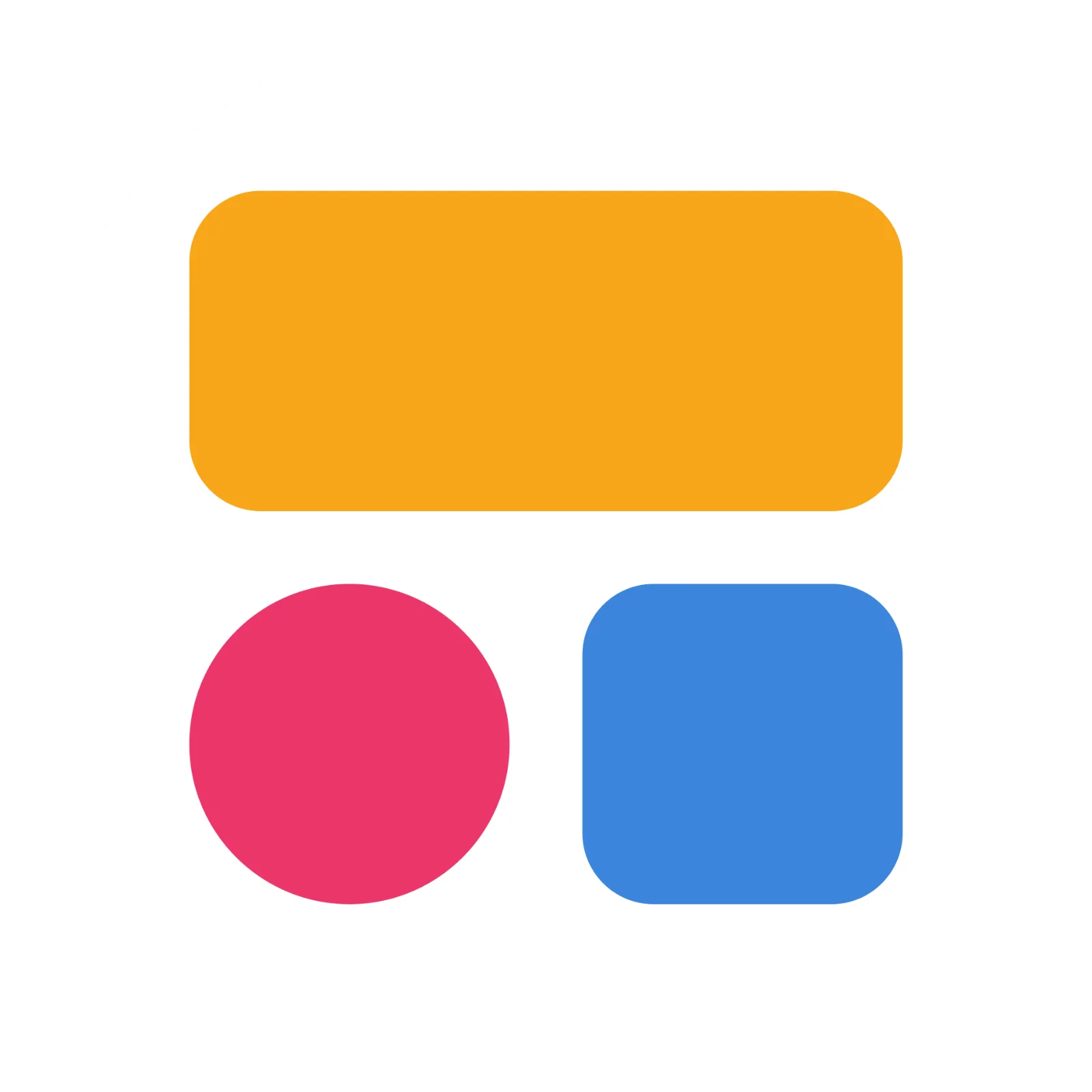 Free PNG of Colorful Geometric Shapes on a White Blob