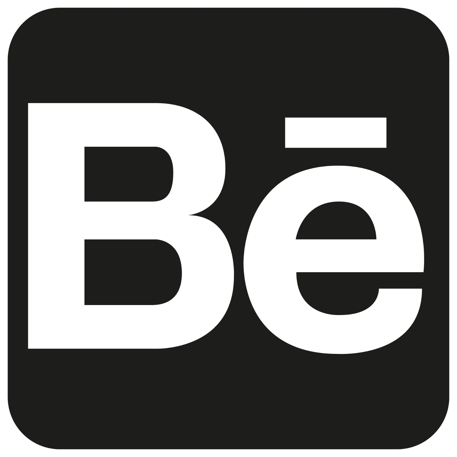 Bold Be Lettermark on Dark Rounded Square Free PNG