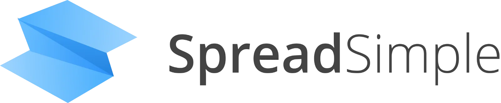 SpreadSimple Blue Folded Logo Free PNG