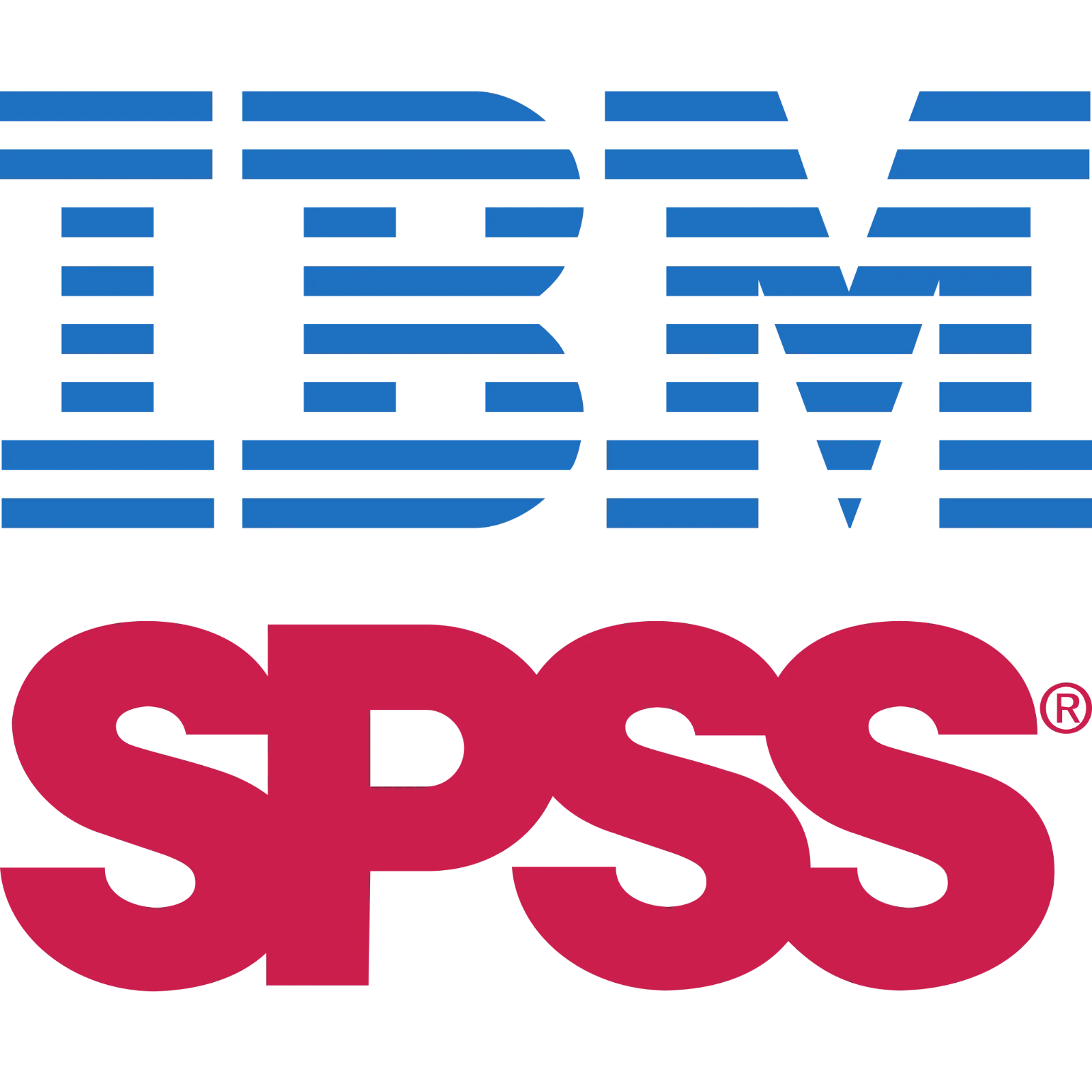 Red SPSS Logo with Blue Bar Graphics Free PNG