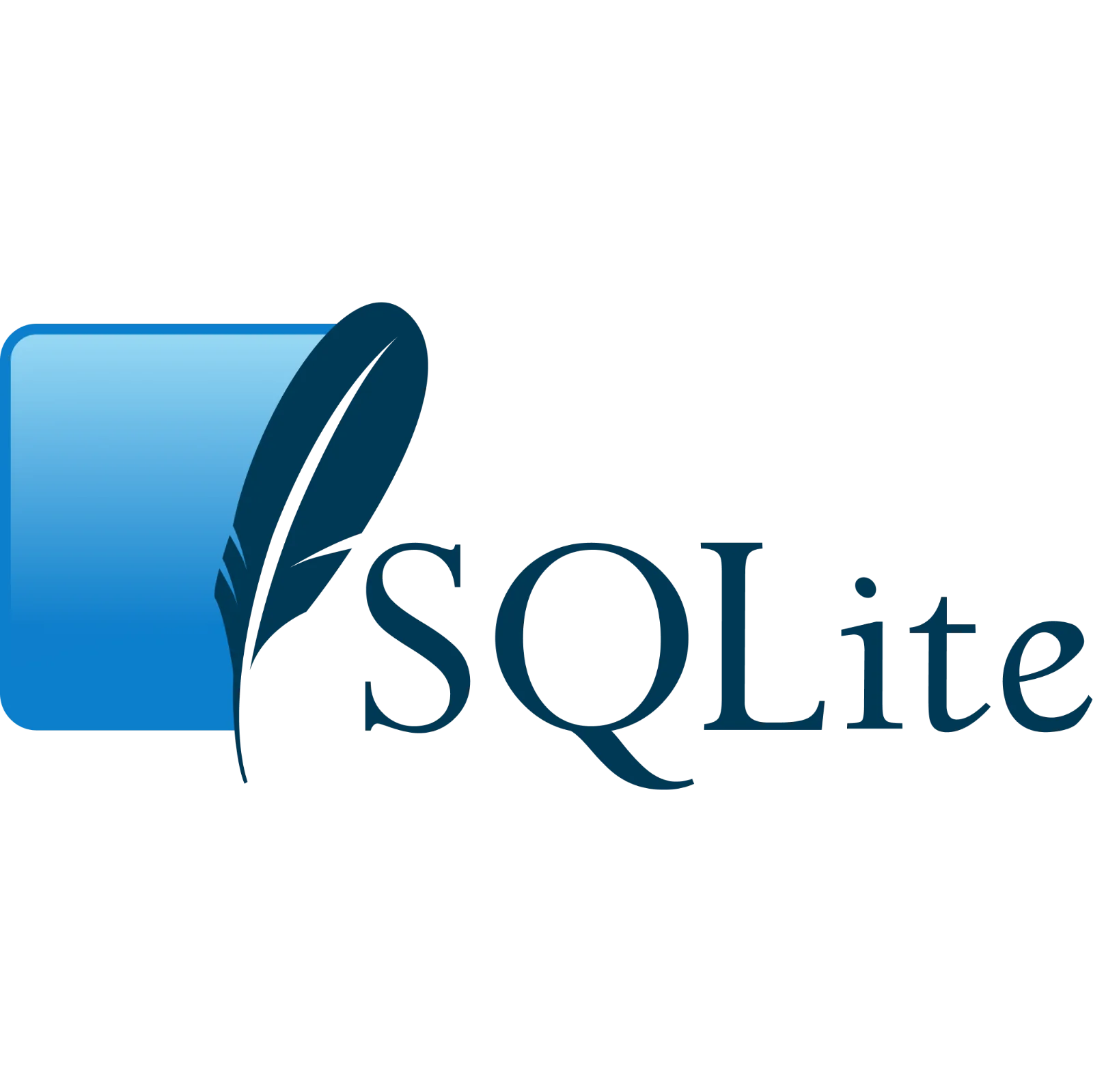 SQLite Database Logo with Feather - Free PNG
