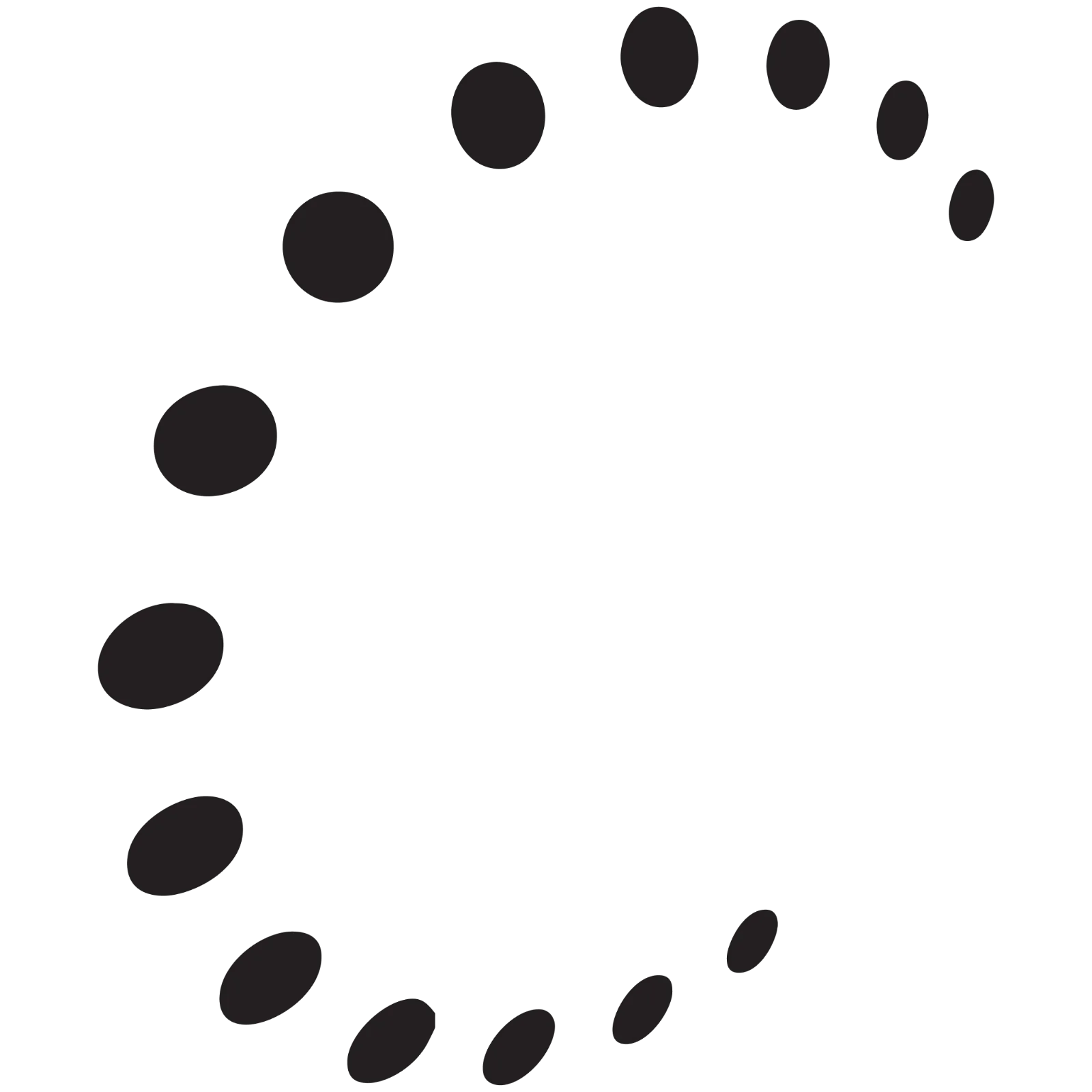 Dark Abstract Dots in a Circular Arrangement Free PNG