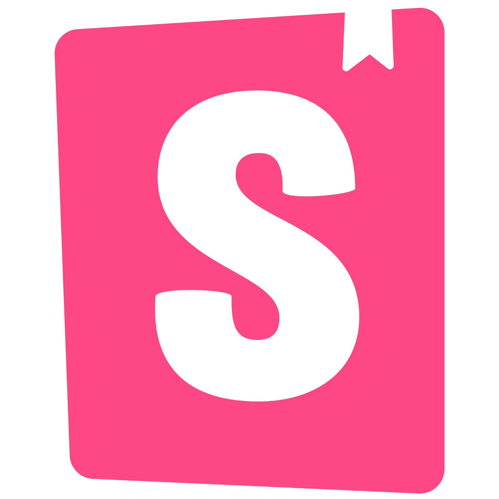 Pink Square with Black S Symbol Free PNG