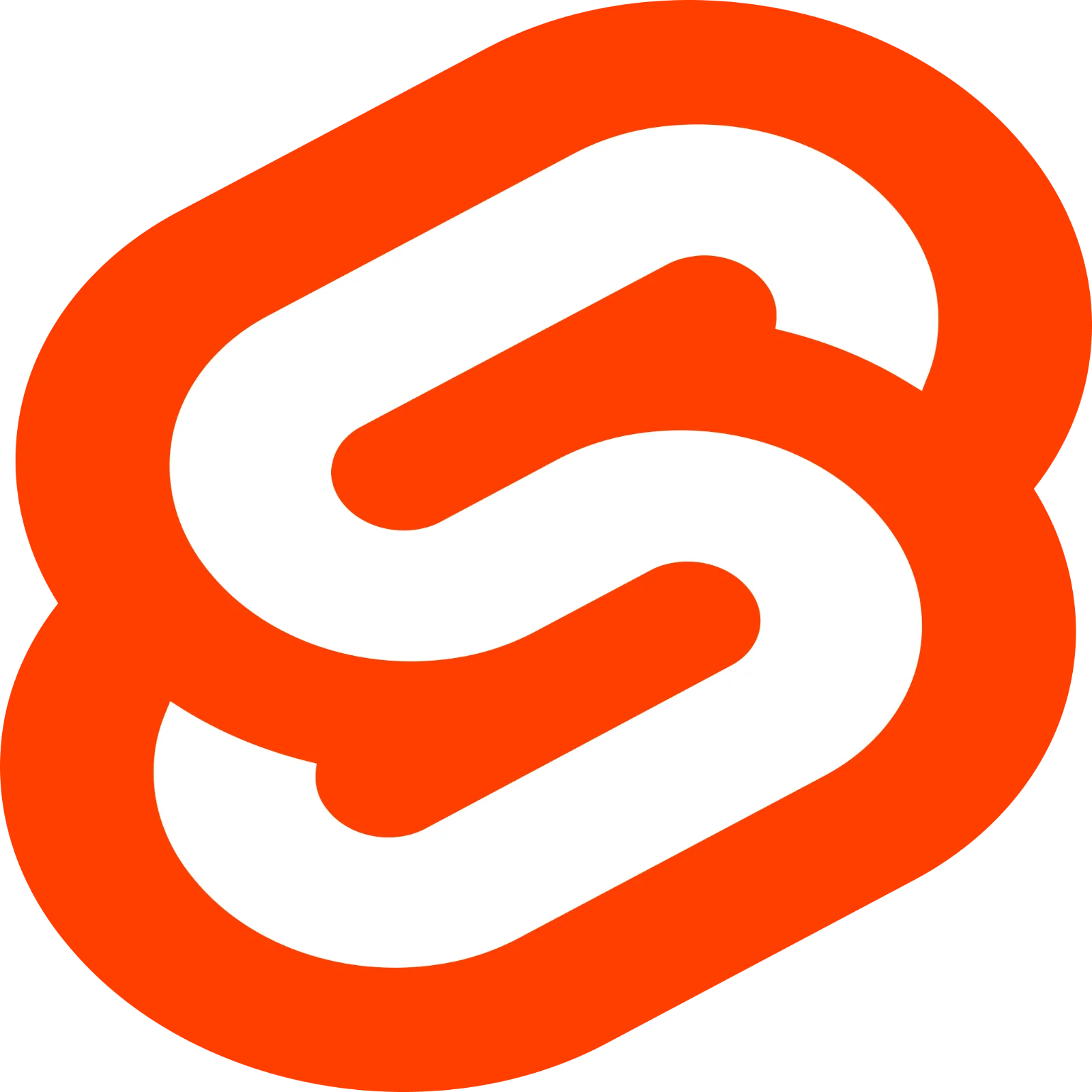 Bold White S with Thick Orange Outline - Free PNG