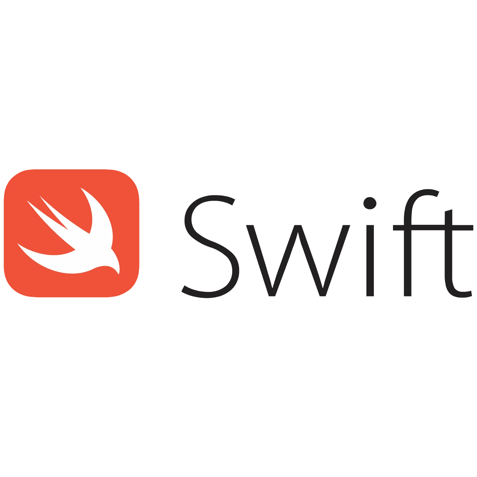 Swift Bird Logo and Wordmark Free PNG