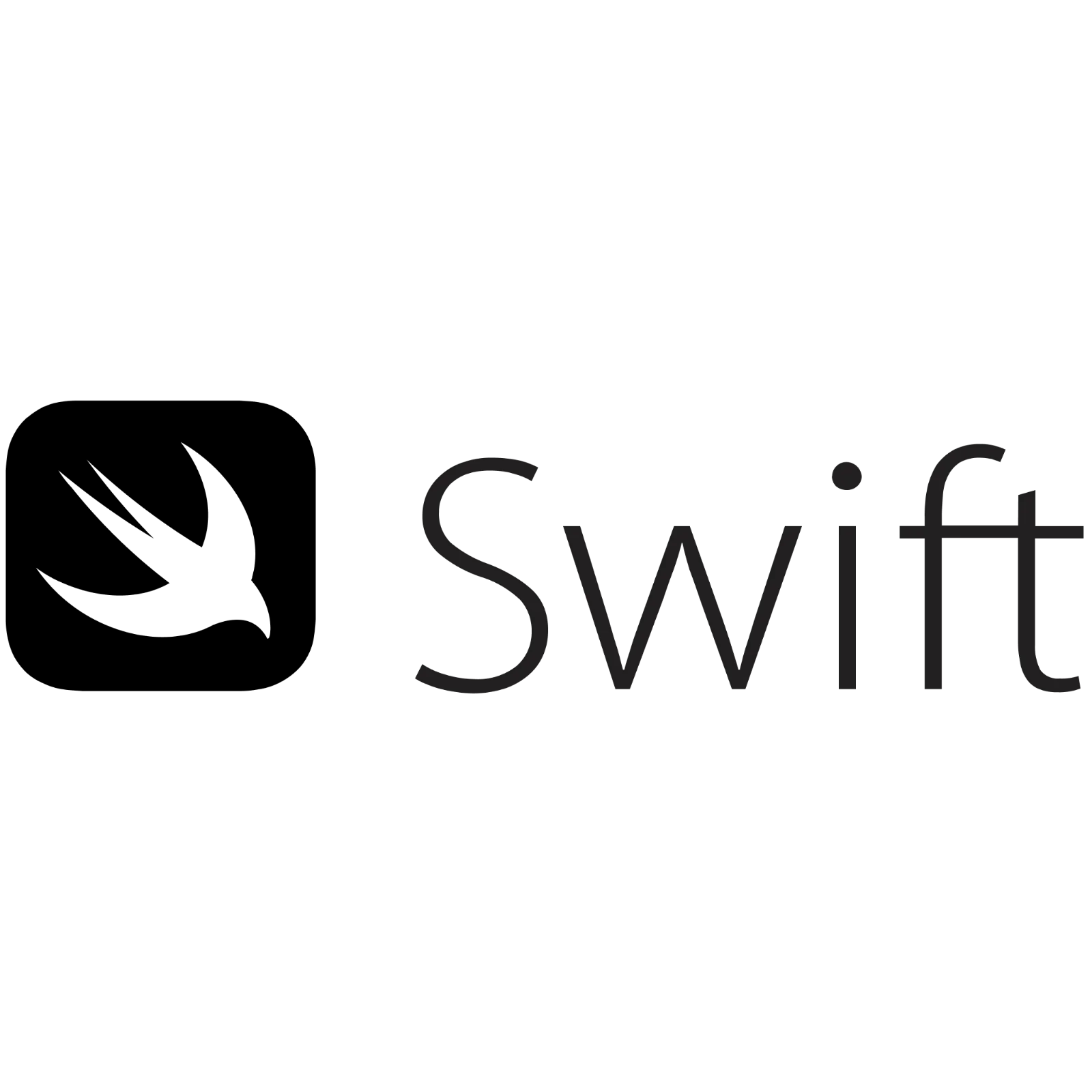 Swift Wordmark in Dark Gray on Black Background Free PNG