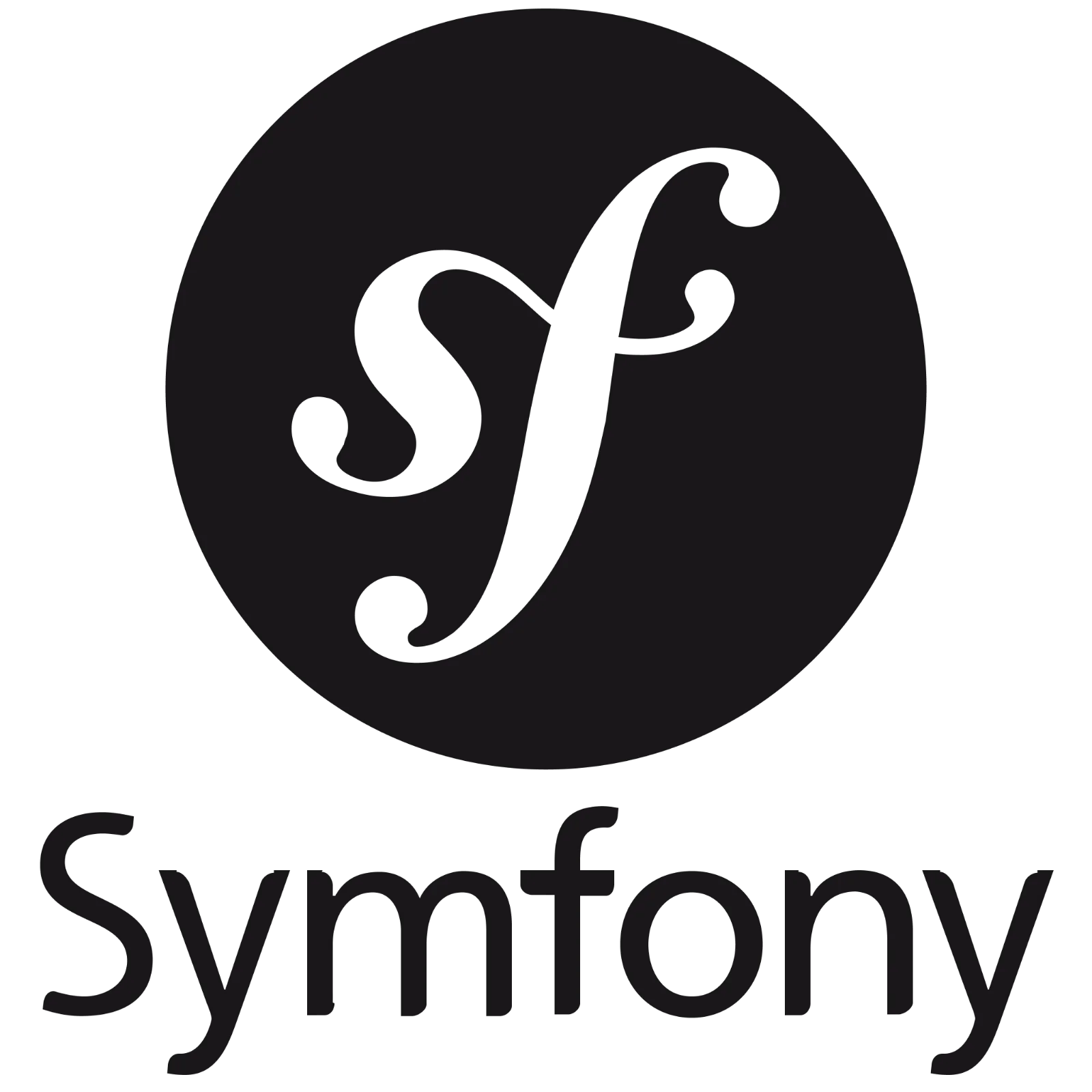 Dark Symfony Logo with Circular Emblem Free PNG