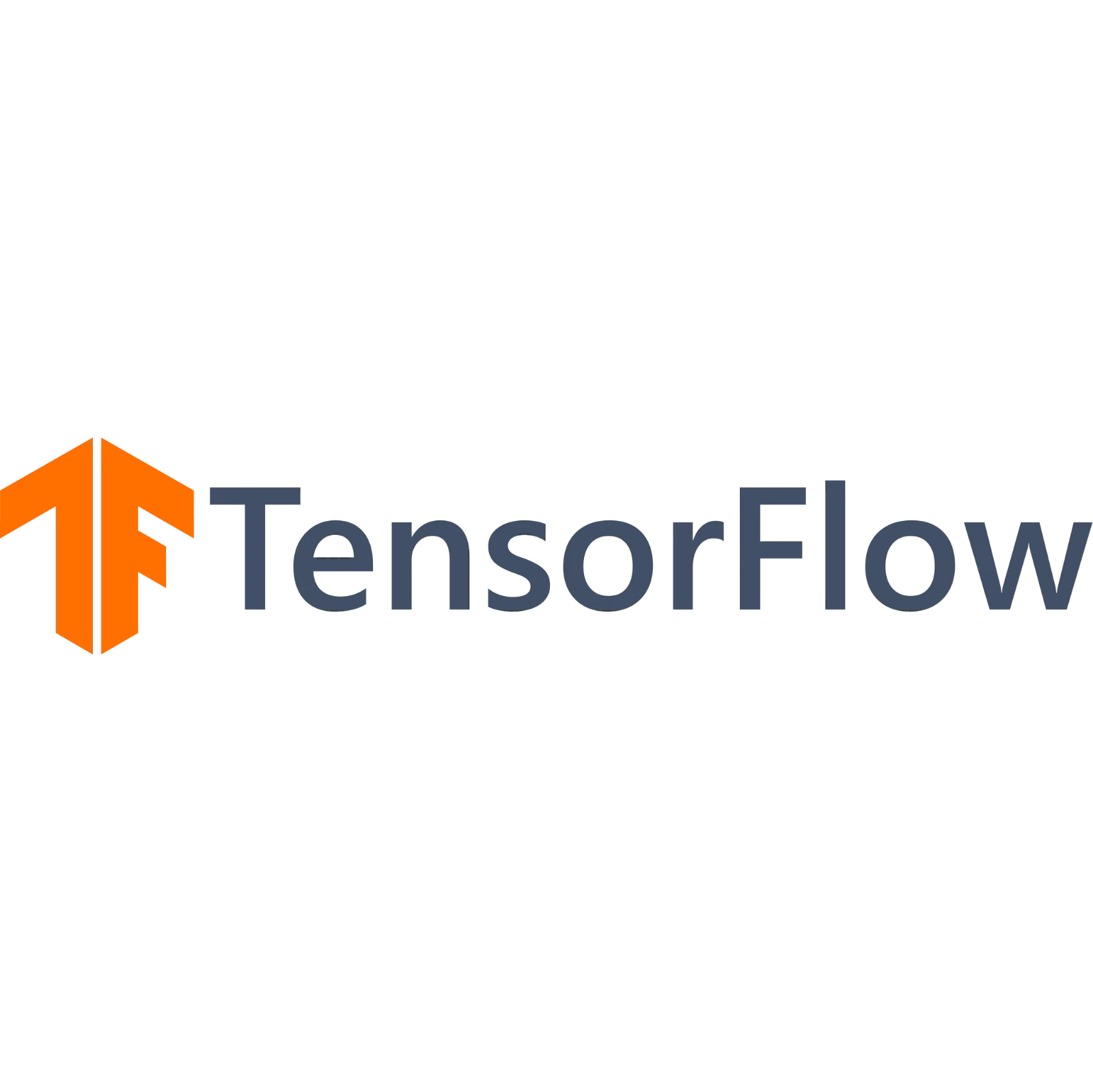 TensorFlow Logo with Orange Emblem on Black Background Free PNG