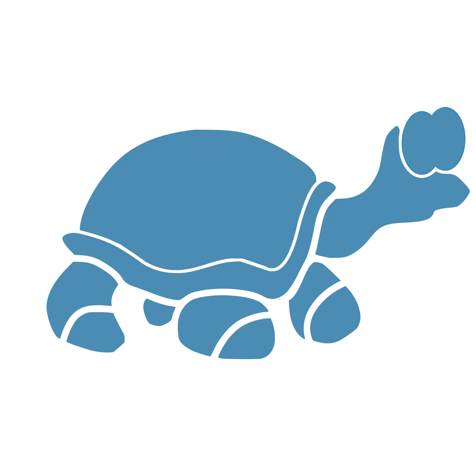 Blue Turtle Illustration Free PNG