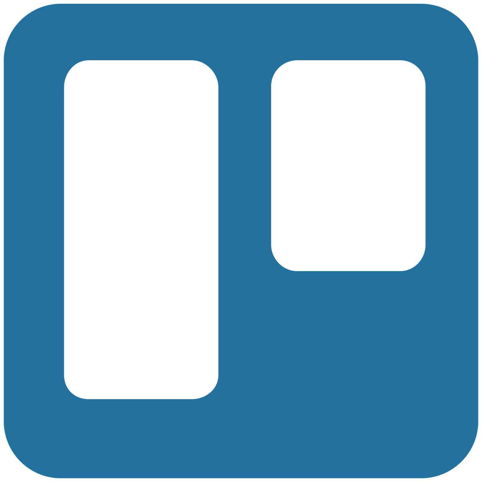 Blue Split-Panel Layout Icon Free PNG