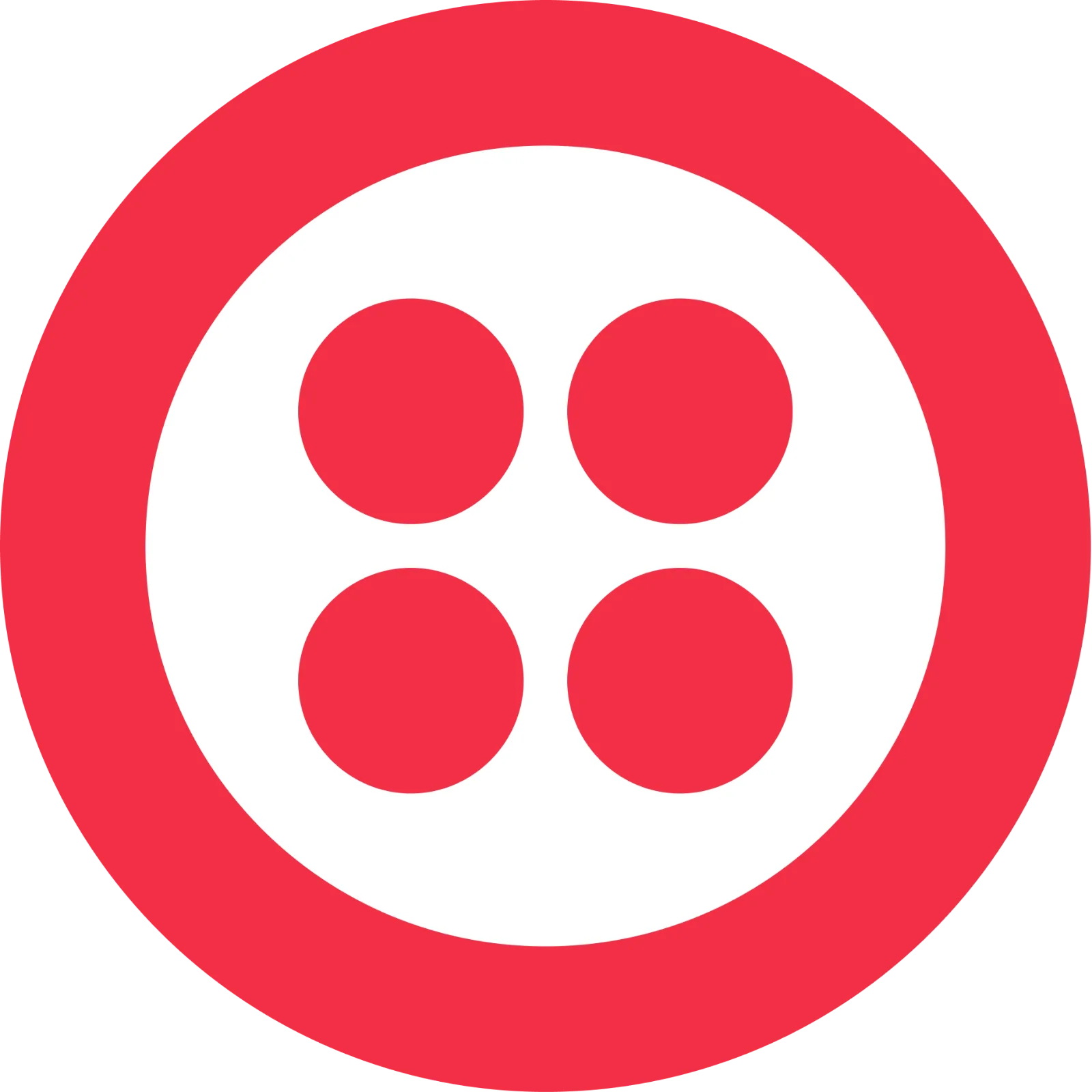Red Four-Dot Circular Icon Free PNG