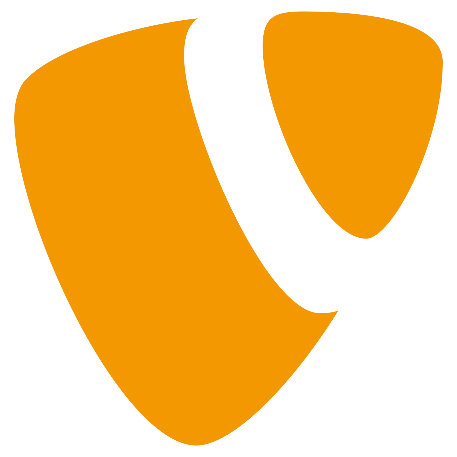 Orange Abstract Swoosh Shapes Free PNG