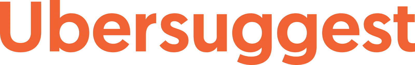 Ubersuggest Orange Wordmark Logo Free PNG