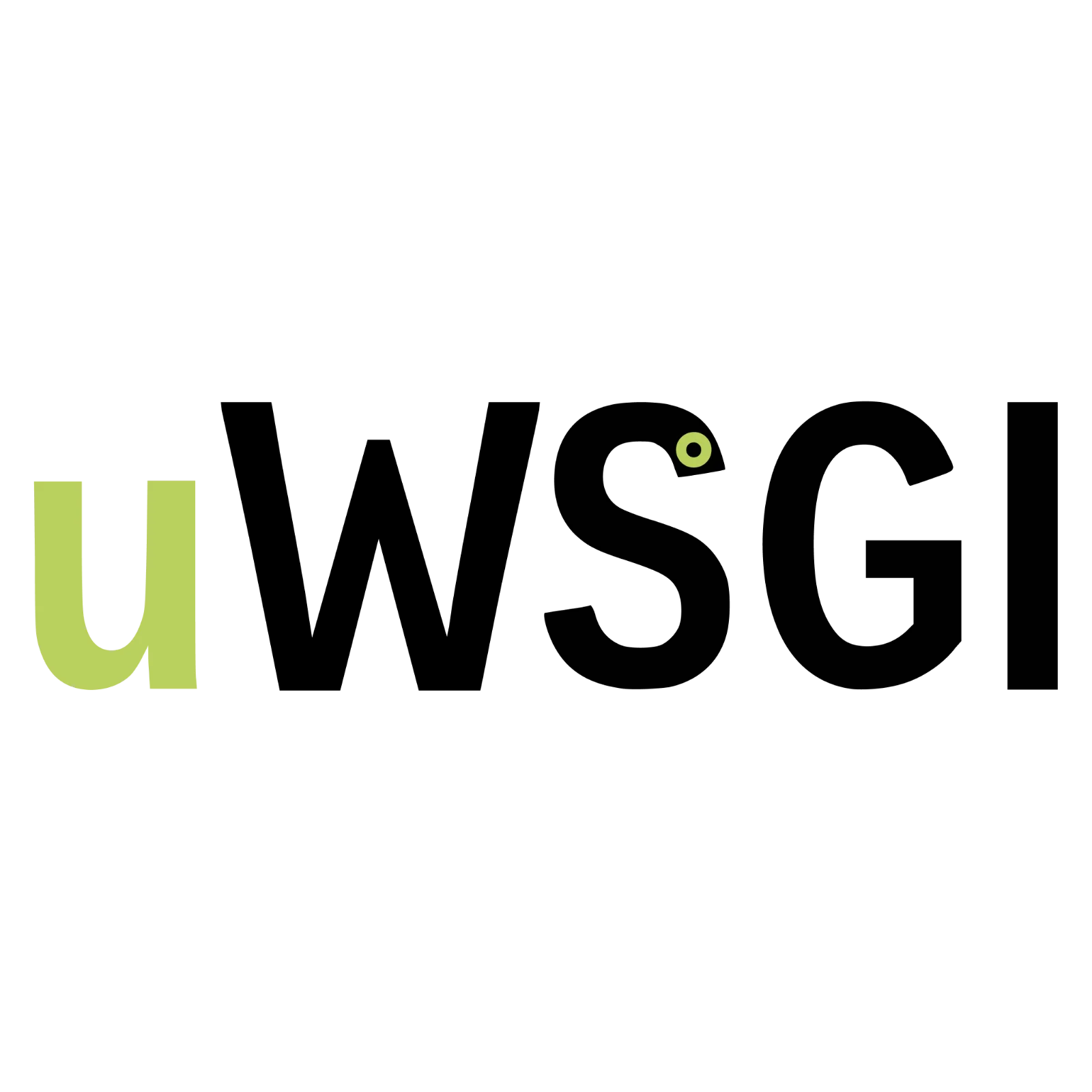 Lime Green U Letter and Ring on Black Background Free PNG