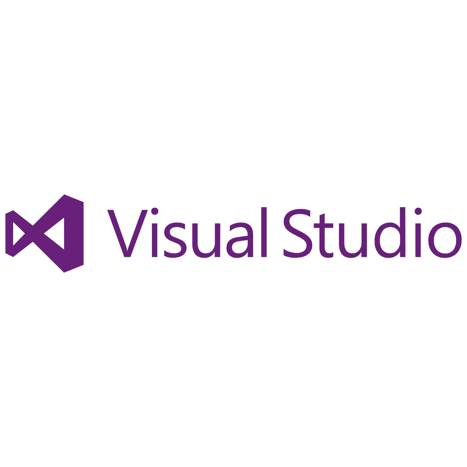 Visual Studio Purple Wordmark and Icon Free PNG