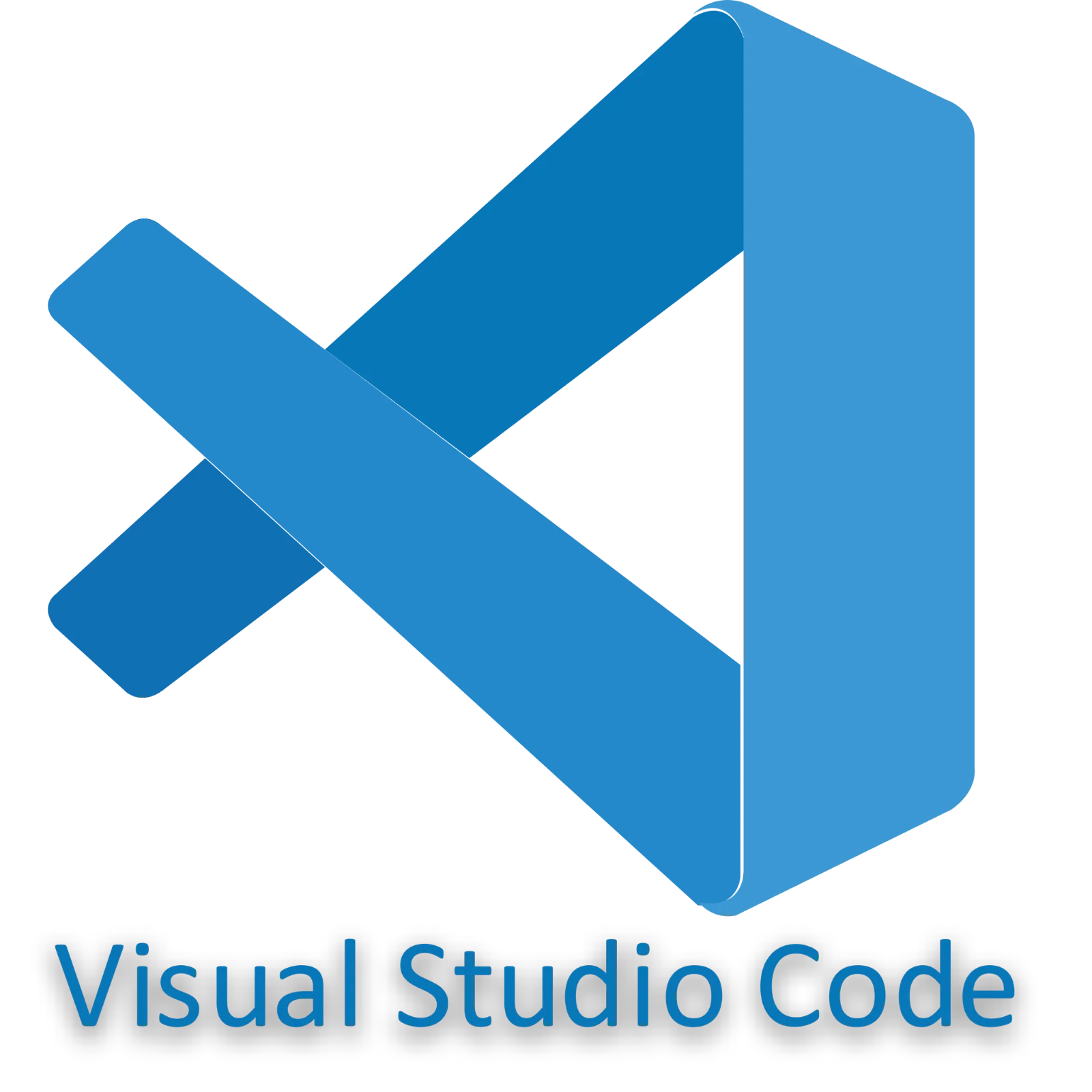 Visual Studio Code Blue Ribbon Logo Free PNG