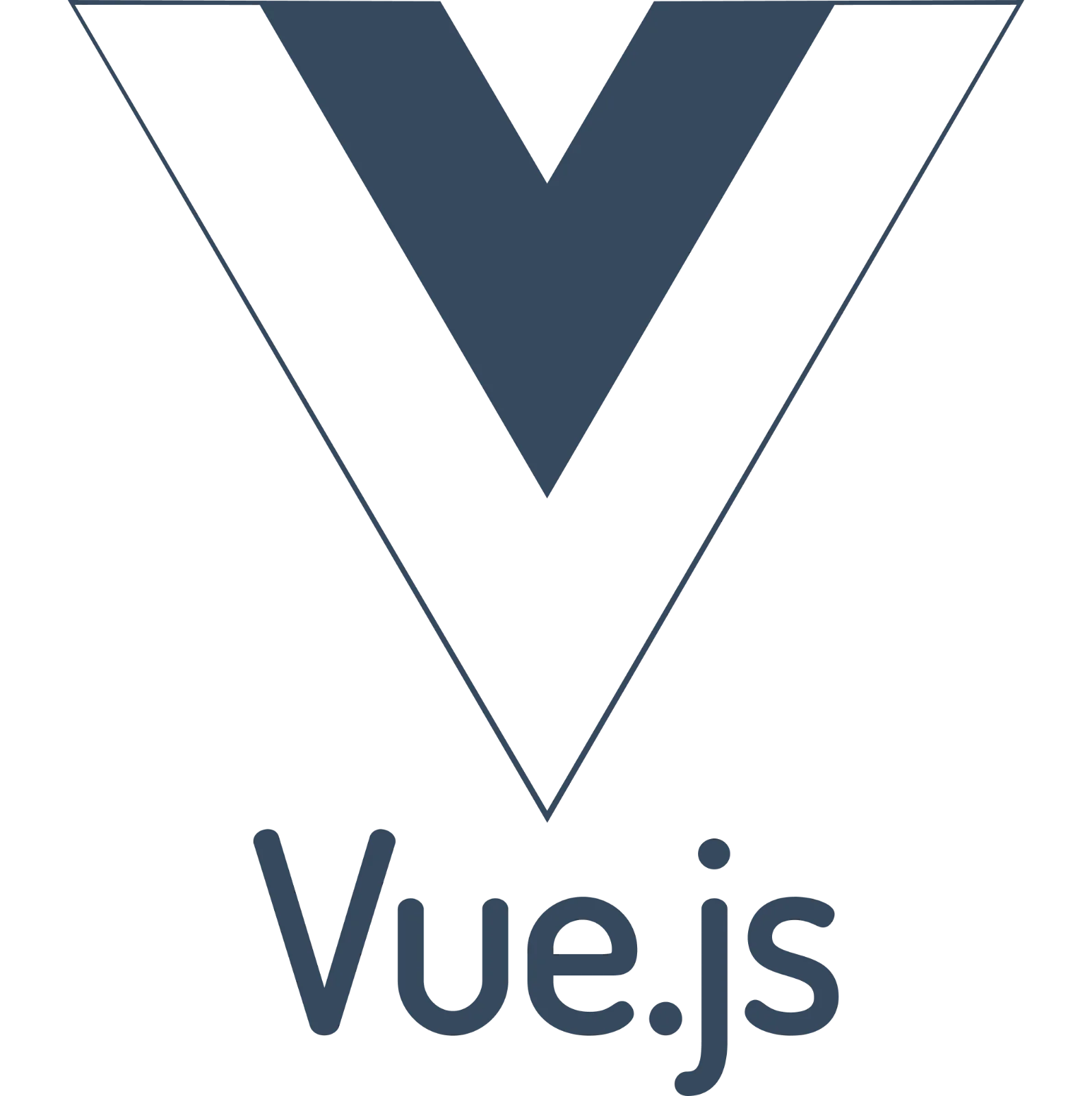 Vue.js V Logo and Wordmark Free PNG