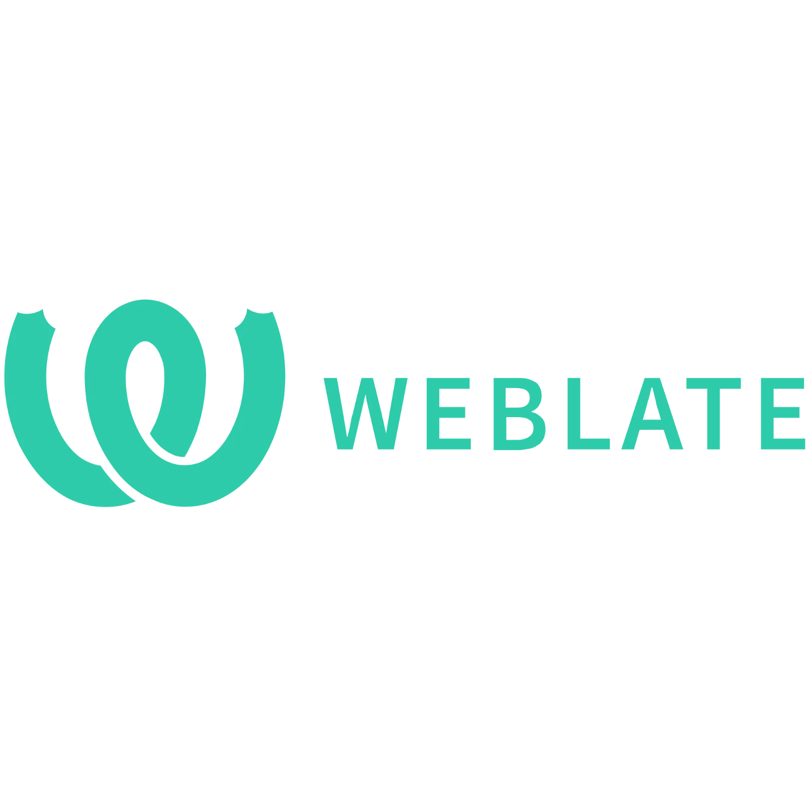 Teal WEBLATE Logo and Wordmark Free PNG