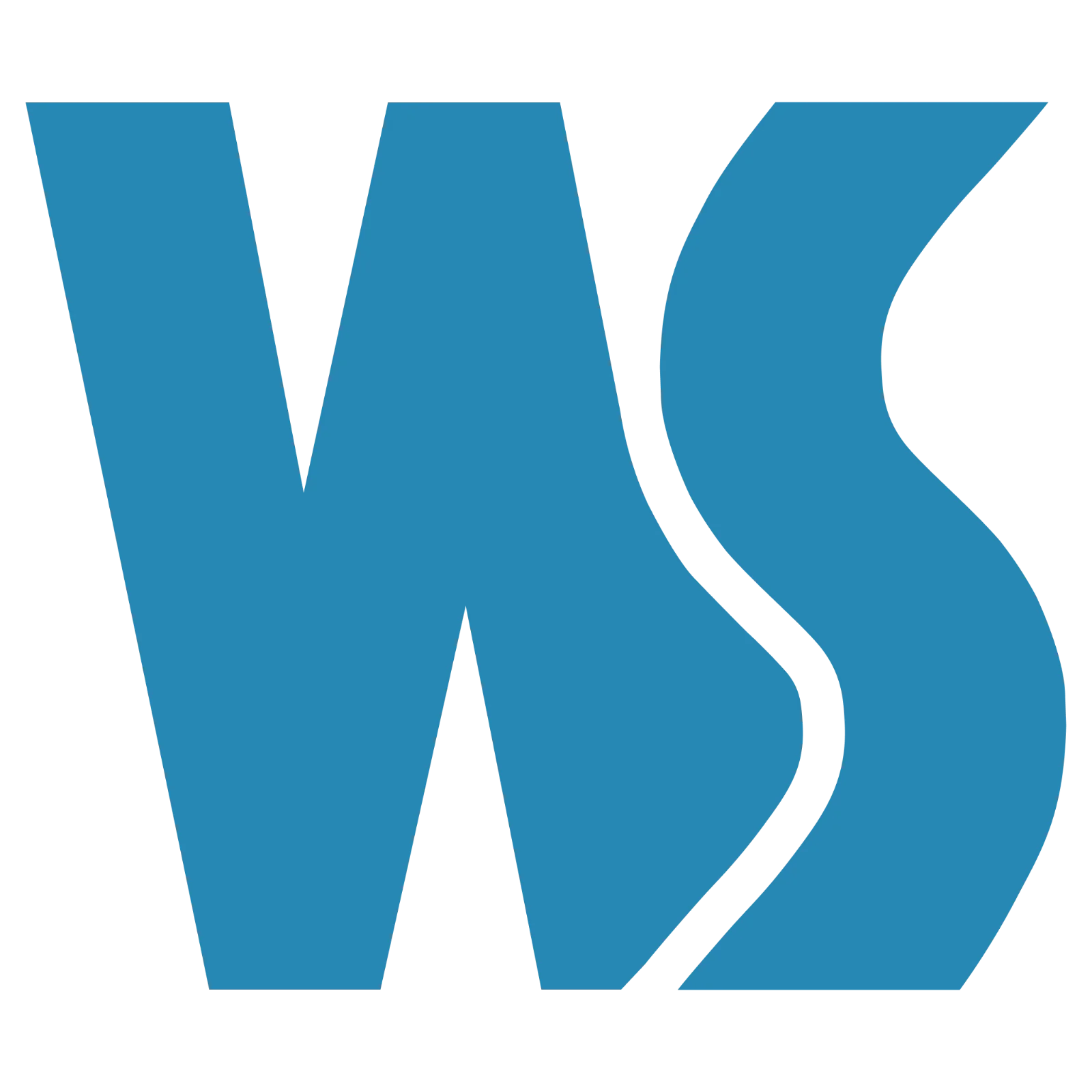 Bold Blue WS Lettering Free PNG