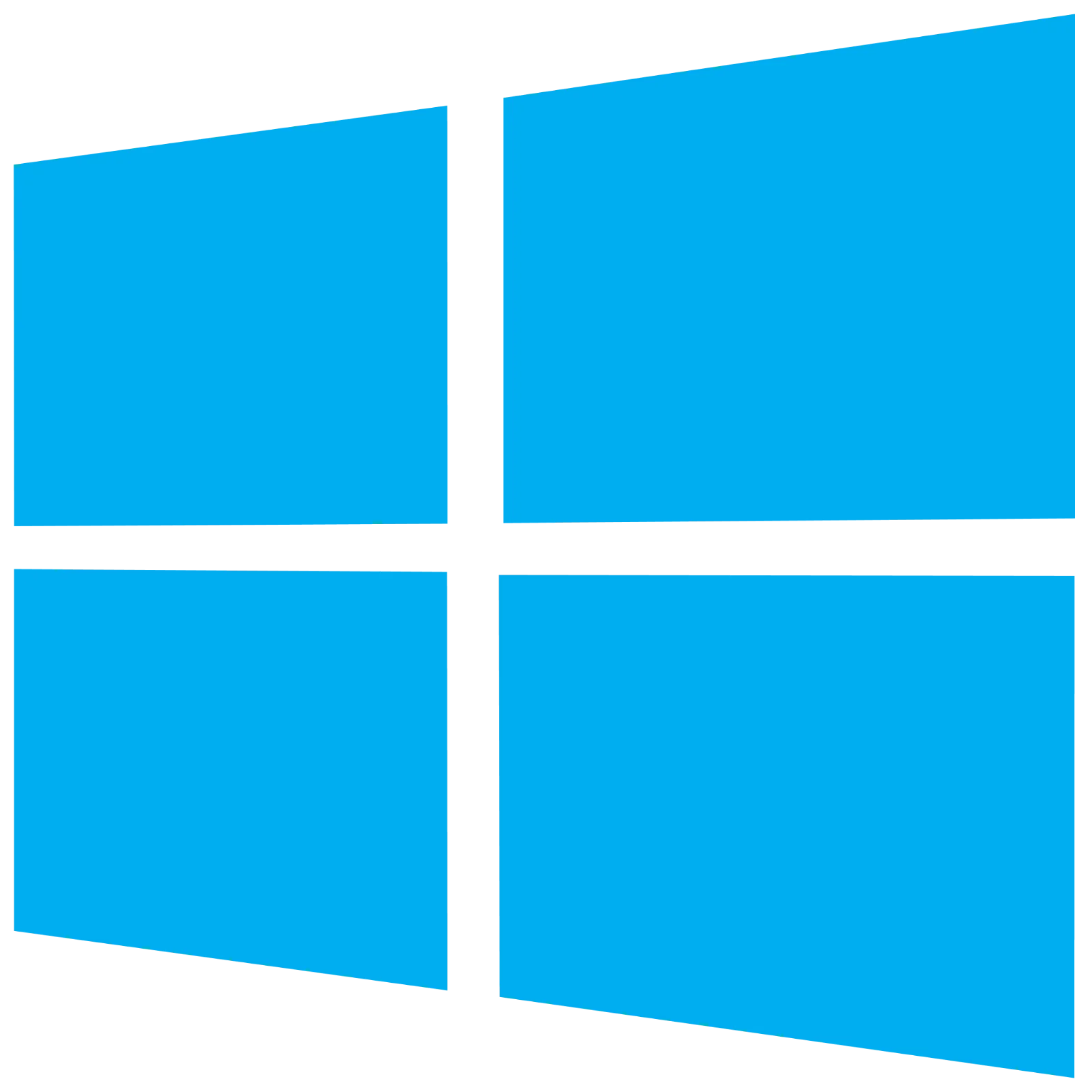 Four Cyan Geometric Panels Free PNG
