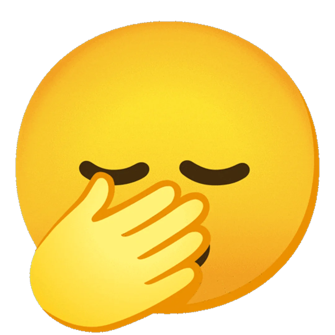 Yawning Face with Hand Over Mouth Free PNG