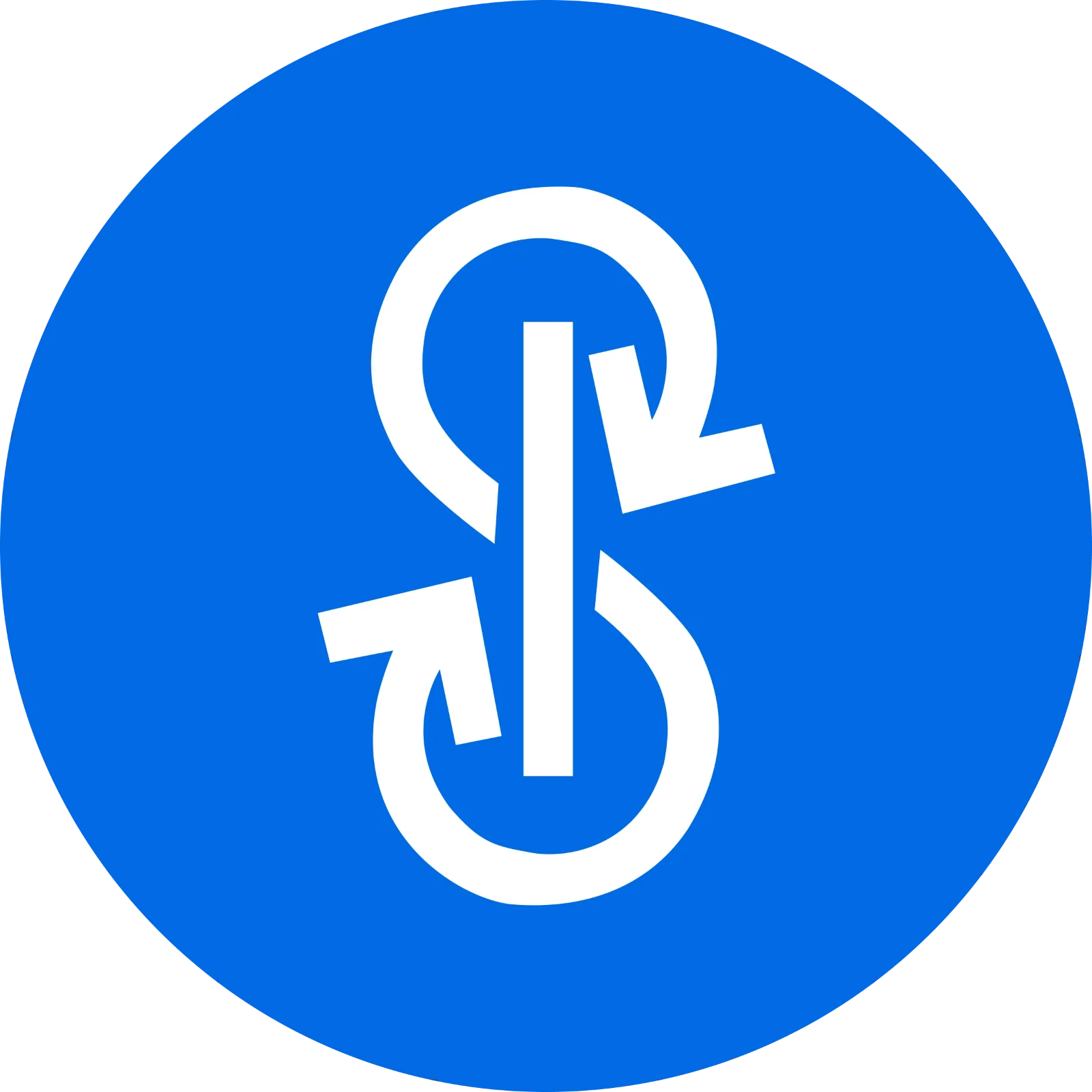 Yearn Finance YFI Logo in Blue and White Free PNG