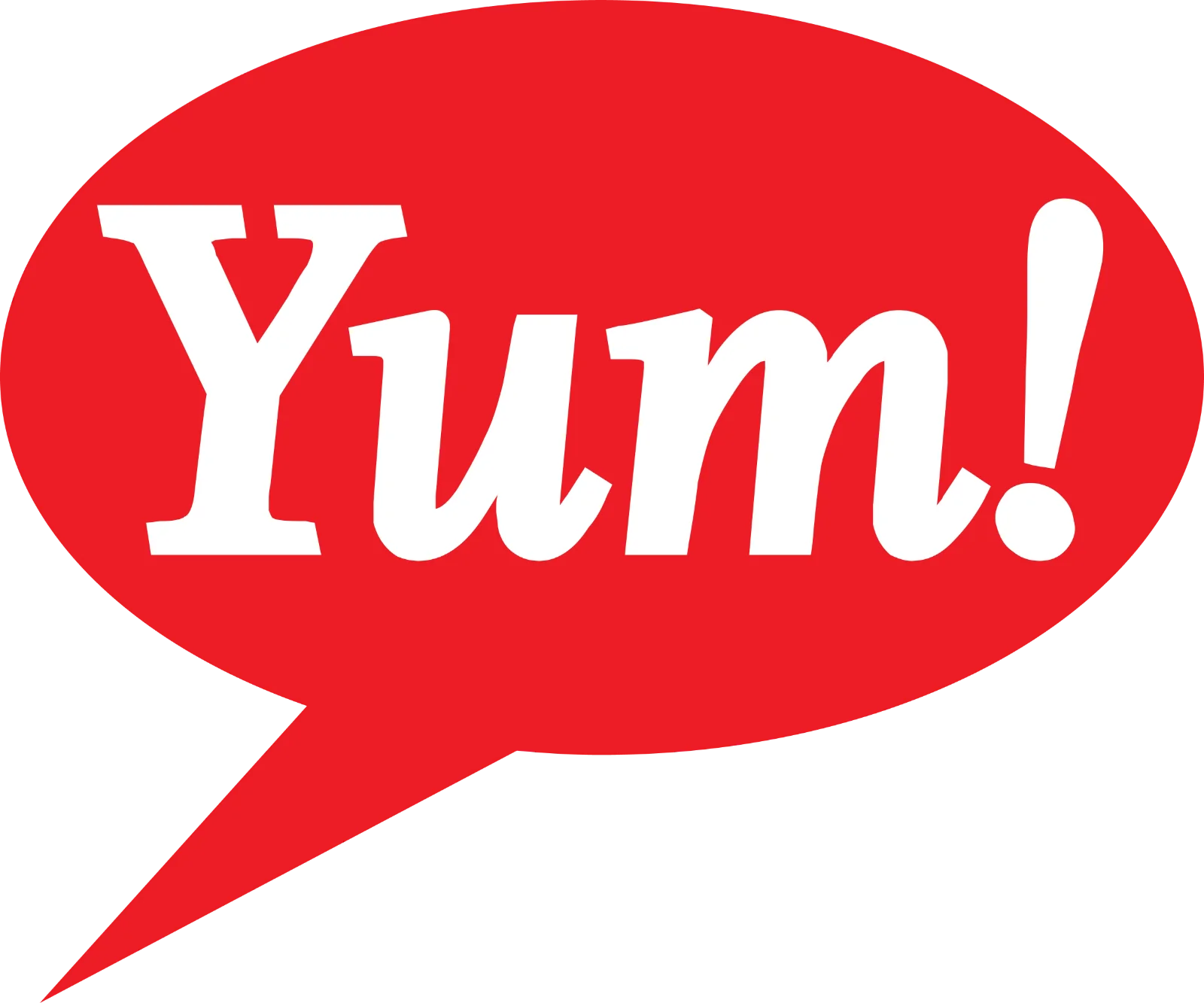 Yum! Brands Logo in Red Speech Bubble Free PNG