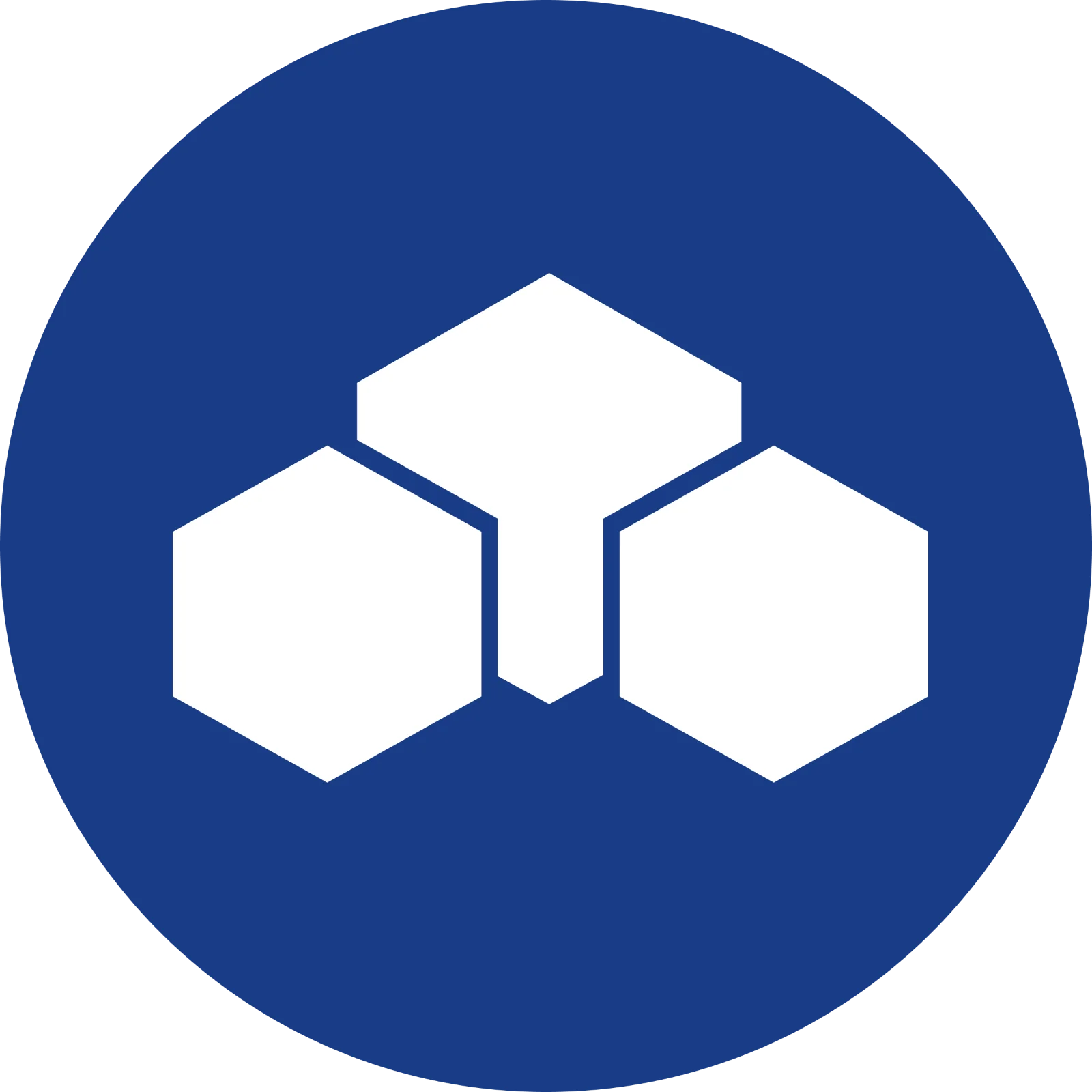Zel Three-Block Emblem in Blue Circle Free PNG